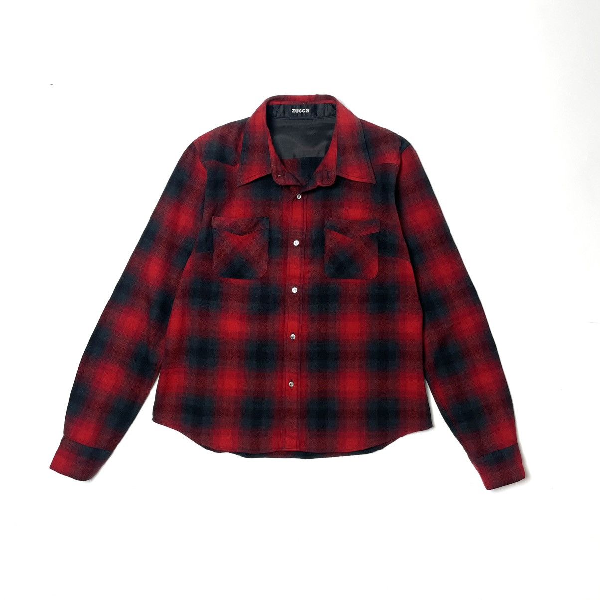 Zucca Issey Miyake Zucca Plaid Wool Flannel Shirt Size US S / EU 44-46 / 1 - 1 Thumbnail