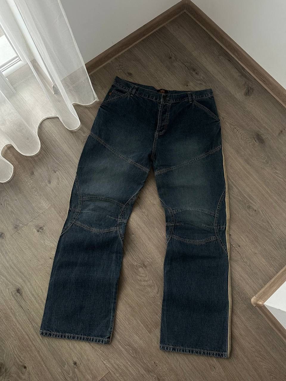 Alpha Industries × Vintage Vintage Alpha Industries Velvet Denim Baggy Big Logo Pants Size US 34 / EU 50 - 10 Thumbnail