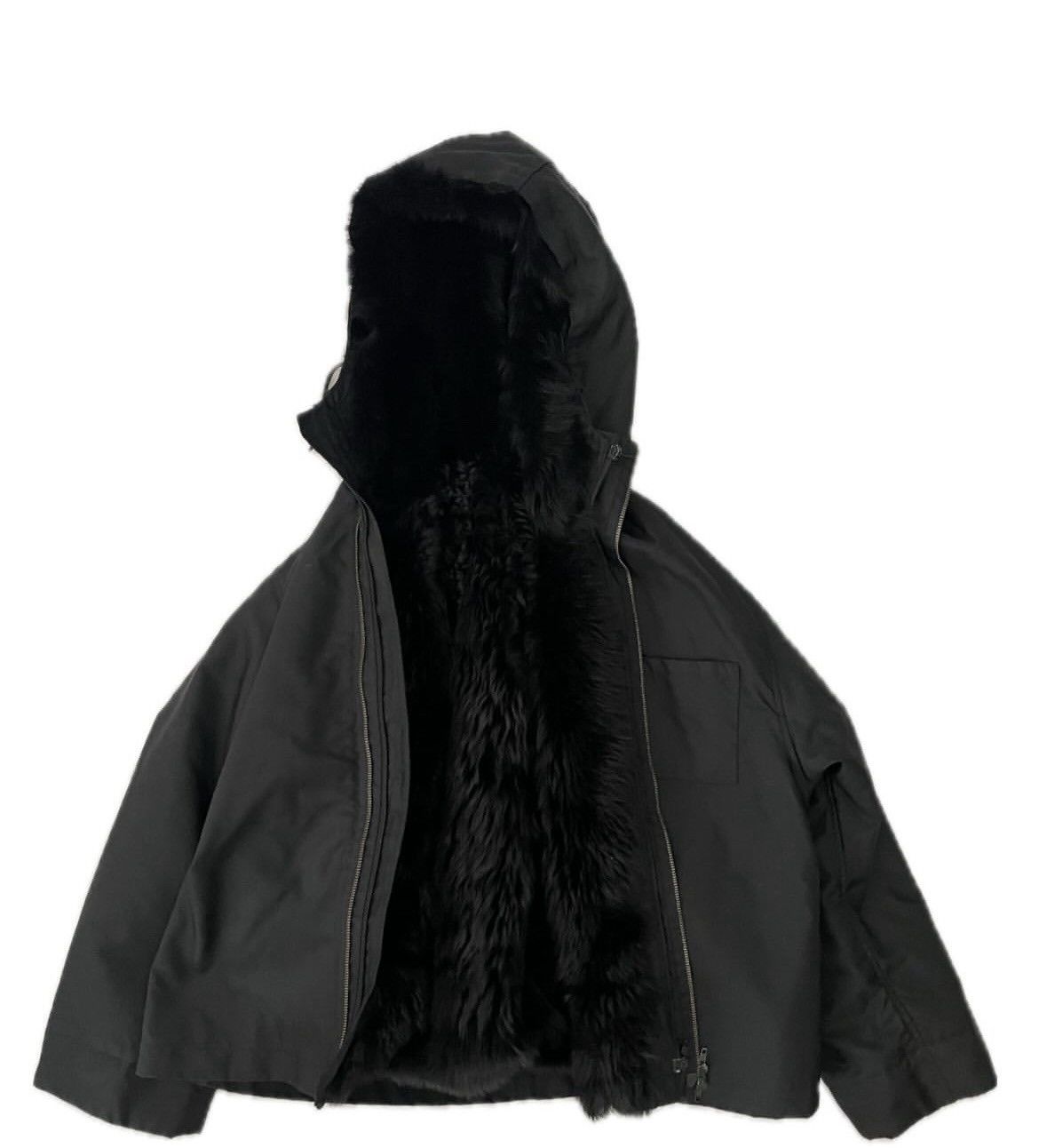 Helmut Lang Helmut lang a/w 2000 black ballistic nylon jacket fur lining Size US S / EU 44-46 / 1 - 1 Thumbnail