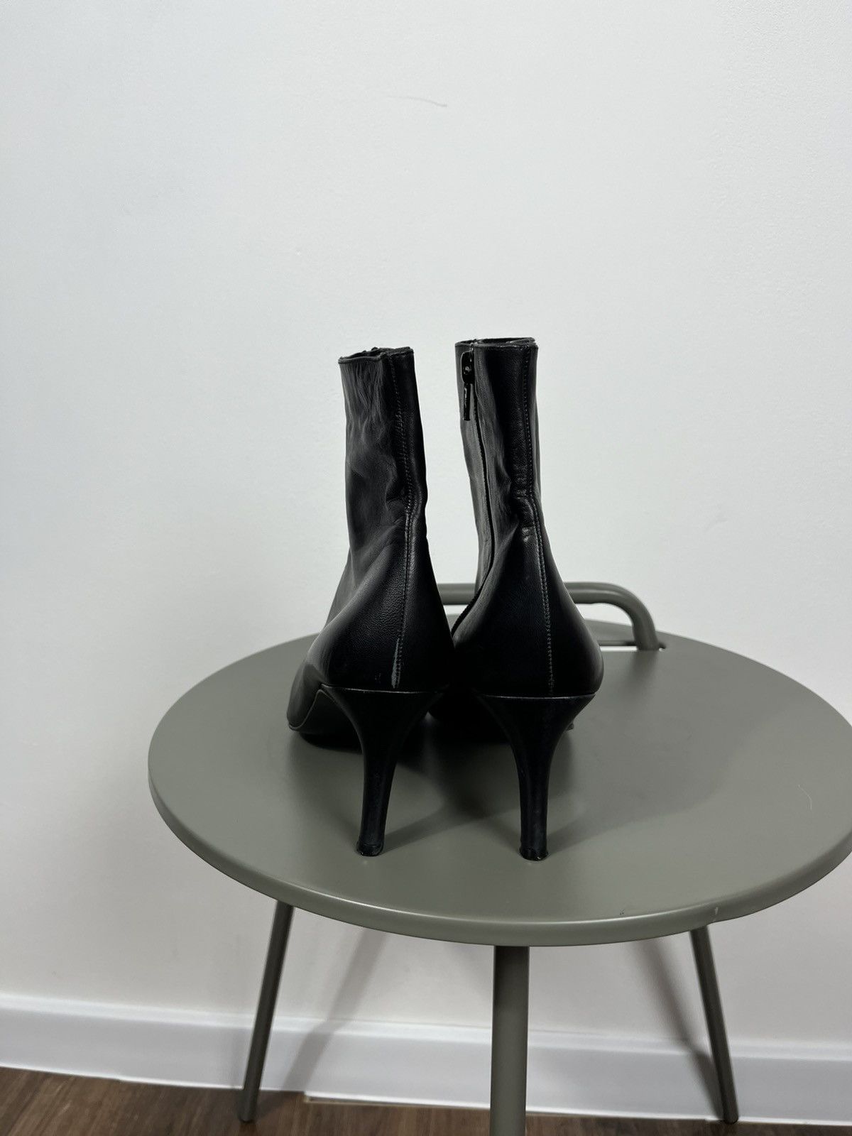 Other Minimalist Pointed Toe Leather Ankle Boots Made in Spain 38 Size US 7.5 / IT 37.5 - 5 Thumbnail
