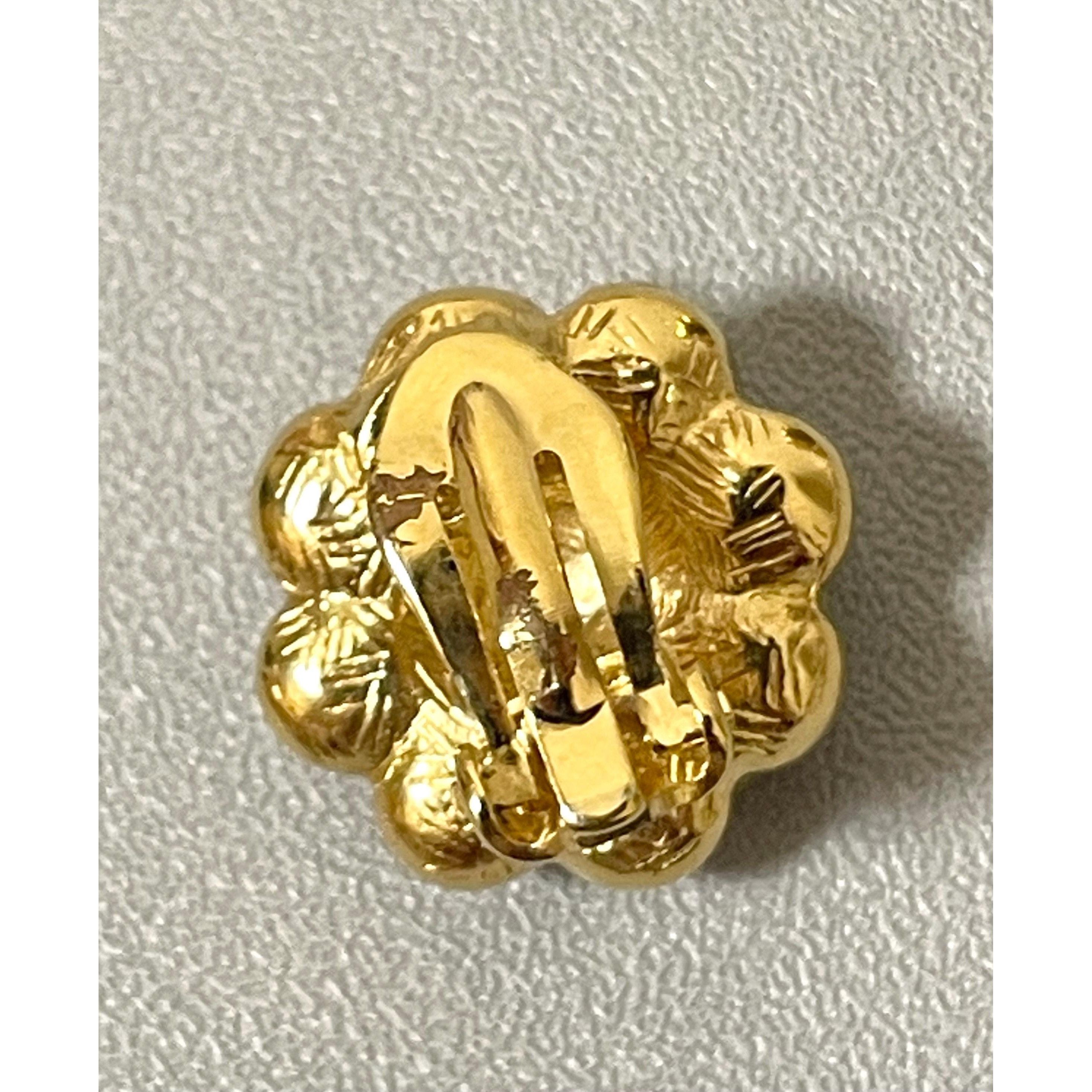 Givenchy Vintage Givenchy golden flower earrings with faux pearls Size ONE SIZE - 5 Thumbnail