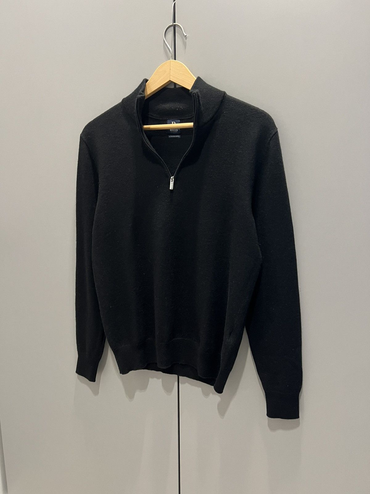 Boggi Boggi Milano Men’s Black Wool Crewneck Jumper Medium Size US M / EU 48-50 / 2 - 7 Thumbnail
