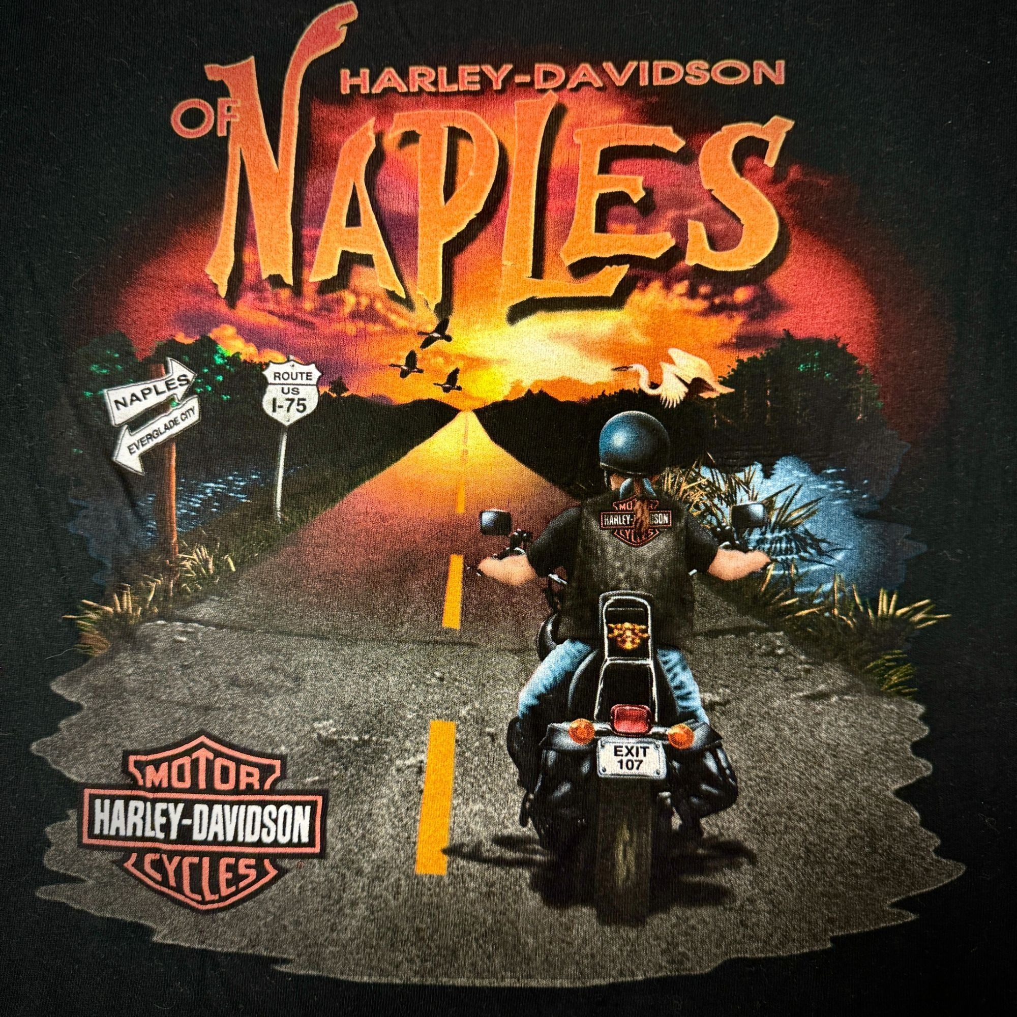 Harley Davidson H-D KEY TO FREEDOM Motorcycle Biker CRUISIN Naples SUNSET 2X Size US XXL / EU 58 / 5 - 1 Thumbnail