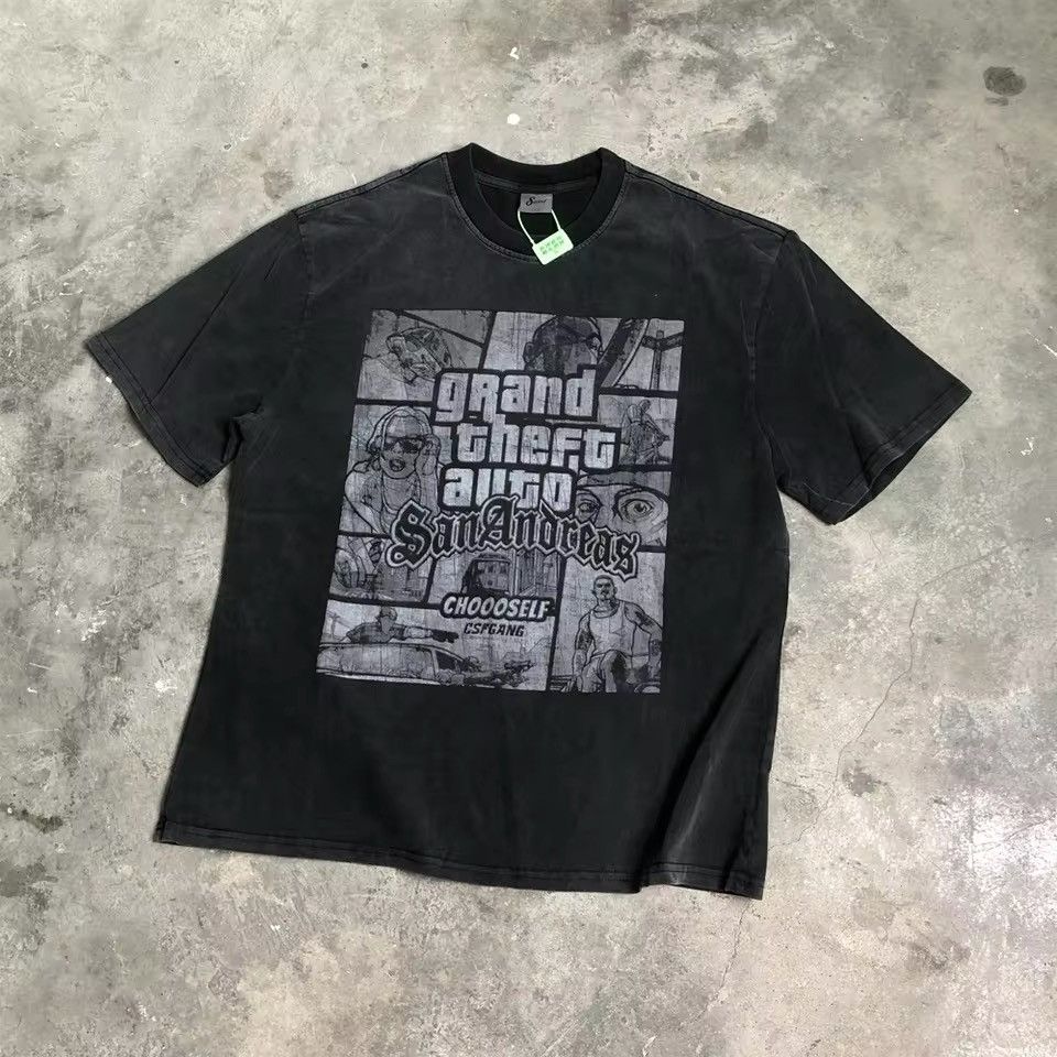 Other Vintage GTA Graphics Printed T Shirt Size US XL / EU 56 / 4 - 1 Thumbnail