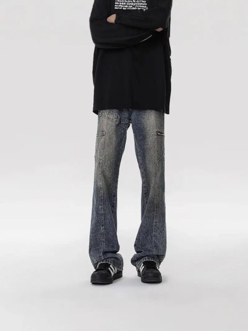 Japanese Brand × Jean Retro loose high street zipper jeans Size US 32 / EU 48 - 2 Thumbnail