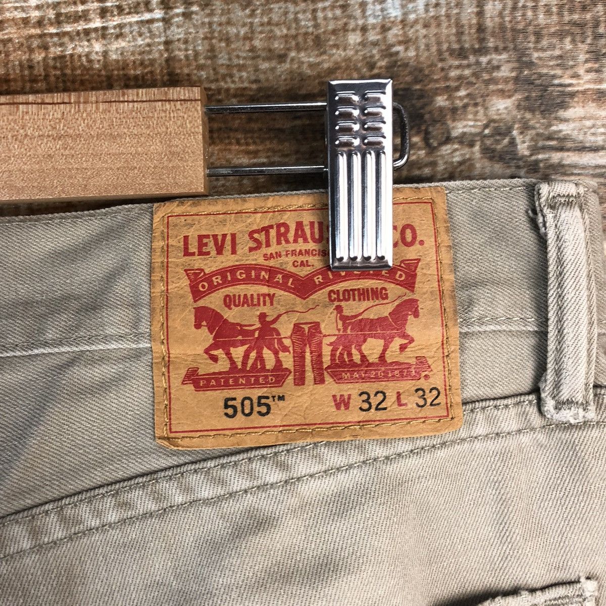 Levi's DL Levis 505 Cream Casual Pants #C197 Size US 32 / EU 48 - 17 Thumbnail