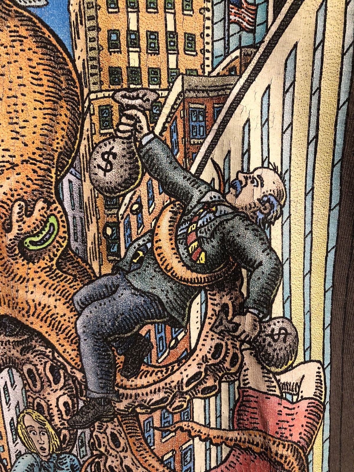Vintage Vintage Octopi Wall Street Graphic T Shirt Size US L / EU 52-54 / 3 - 7 Thumbnail