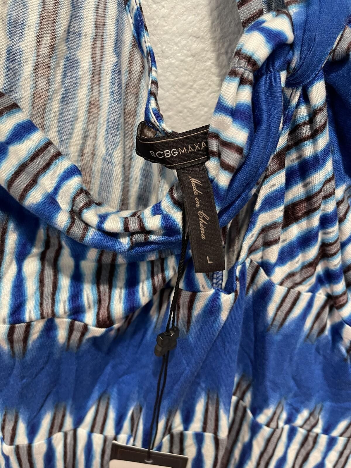 Bcbgmaxazria BCBGMAXAZRIA Eileen Blue and White Striped Dress Size Large Size L / US 10 / IT 46 - 4 Thumbnail