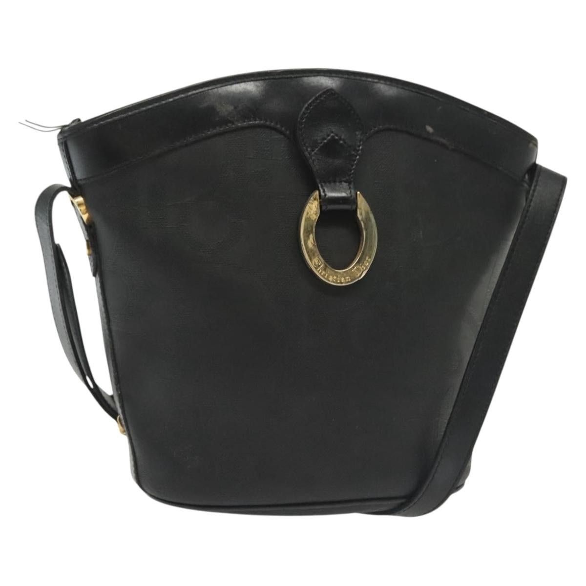 Dior DIOR Trotter Canvas Shoulder Bag Black Gold Size ONE SIZE - 1 Thumbnail