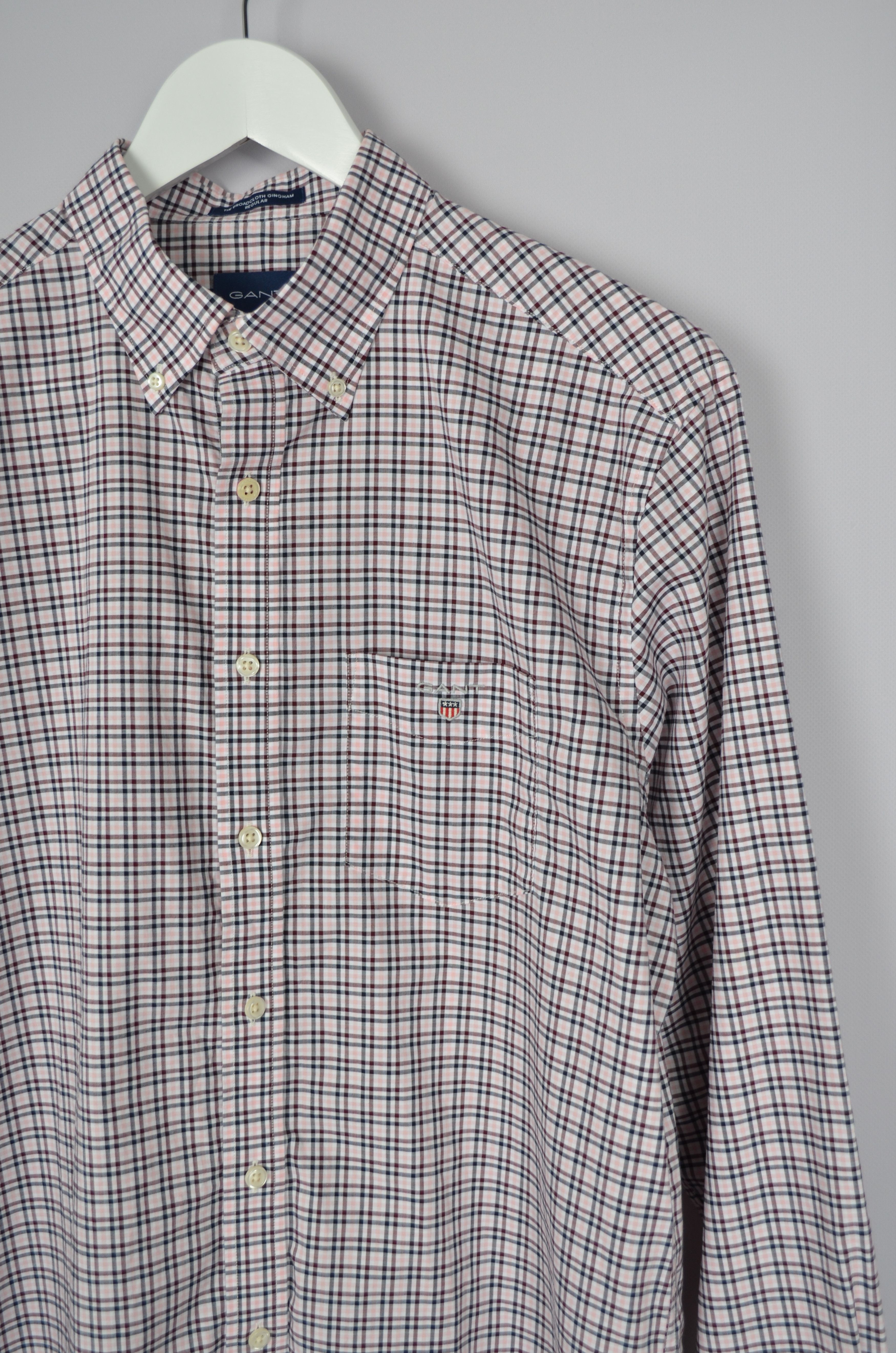 Designer × Gant GANT White Pink Check Shirt Gingham Regular Size M Size US M / EU 48-50 / 2 - 3 Thumbnail