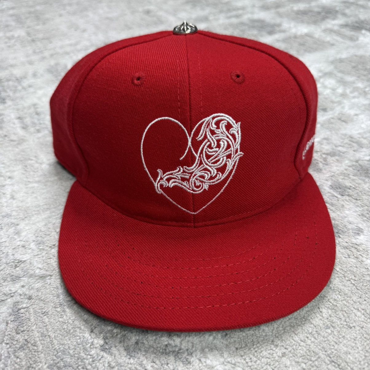 Chrome Hearts Love you heart baseball fitted hat Size ONE SIZE - 1 Thumbnail