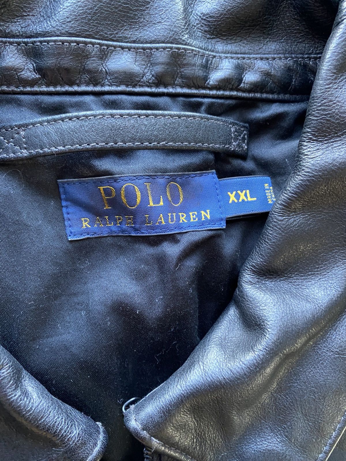 Polo Ralph Lauren Polo Ralph Lauren Black Leather Moto Jacket Size US XXL / EU 58 / 5 - 3 Thumbnail