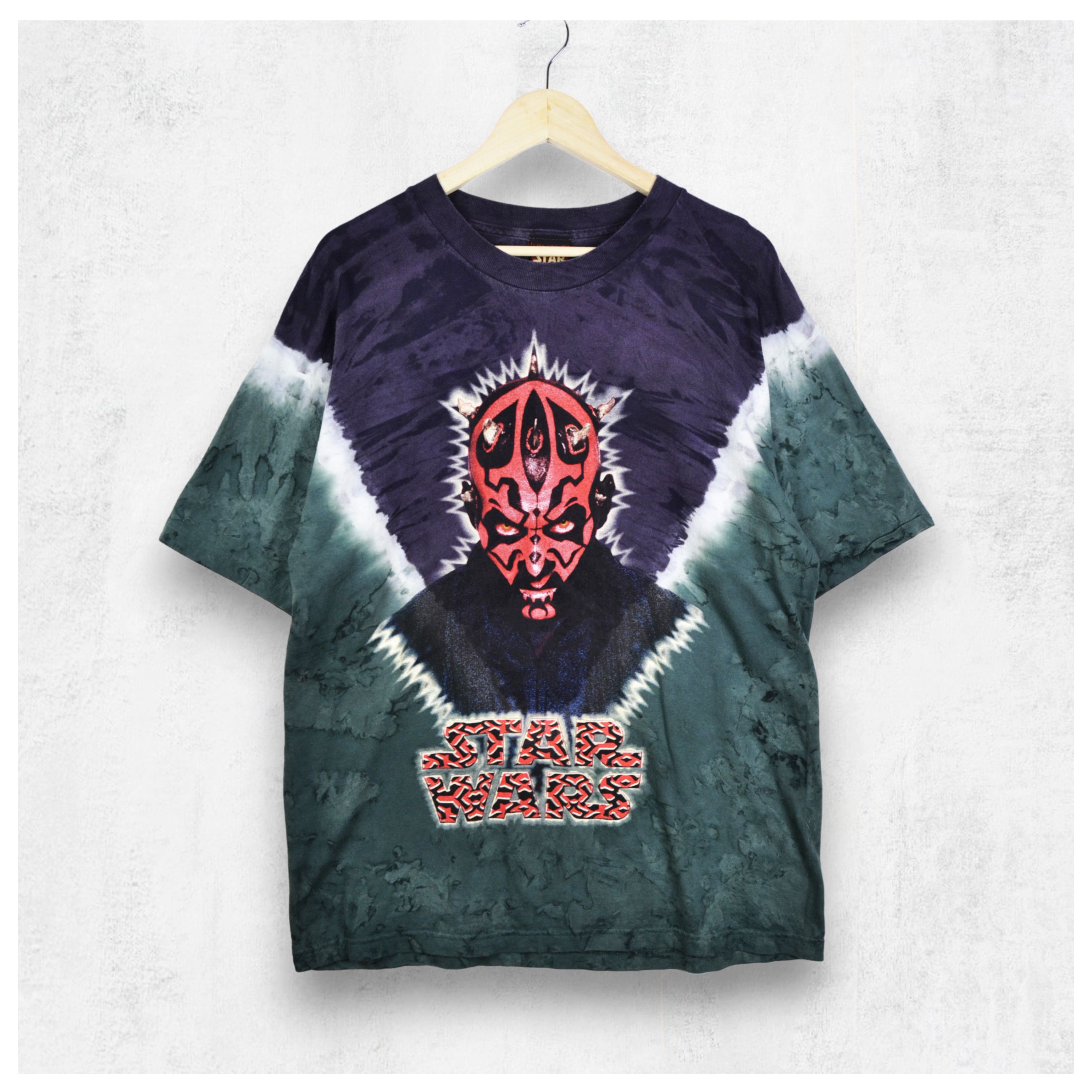 Vintage 90s Star Wars Darth Maul episode Tie Dye Shirt