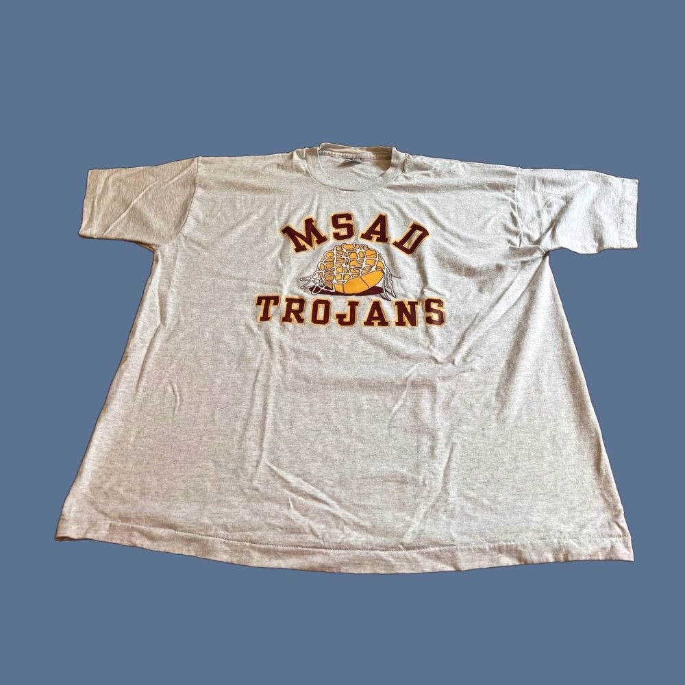 Fruit Of The Loom VINTAGE Minnesota State Academy For The Deaf Trojans Basketball Shirt Men’s 2XL Gray/Gray 90s Nike Size US XXL / EU 58 / 5 - 1 Thumbnail