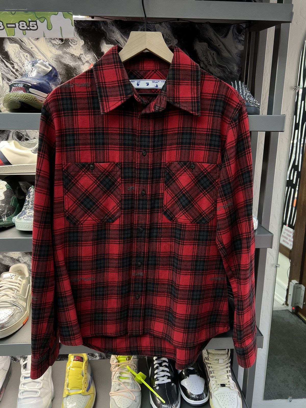 Off-White Offwhite Red Flannel Button Up Size US M / EU 48-50 / 2 - 1 Thumbnail