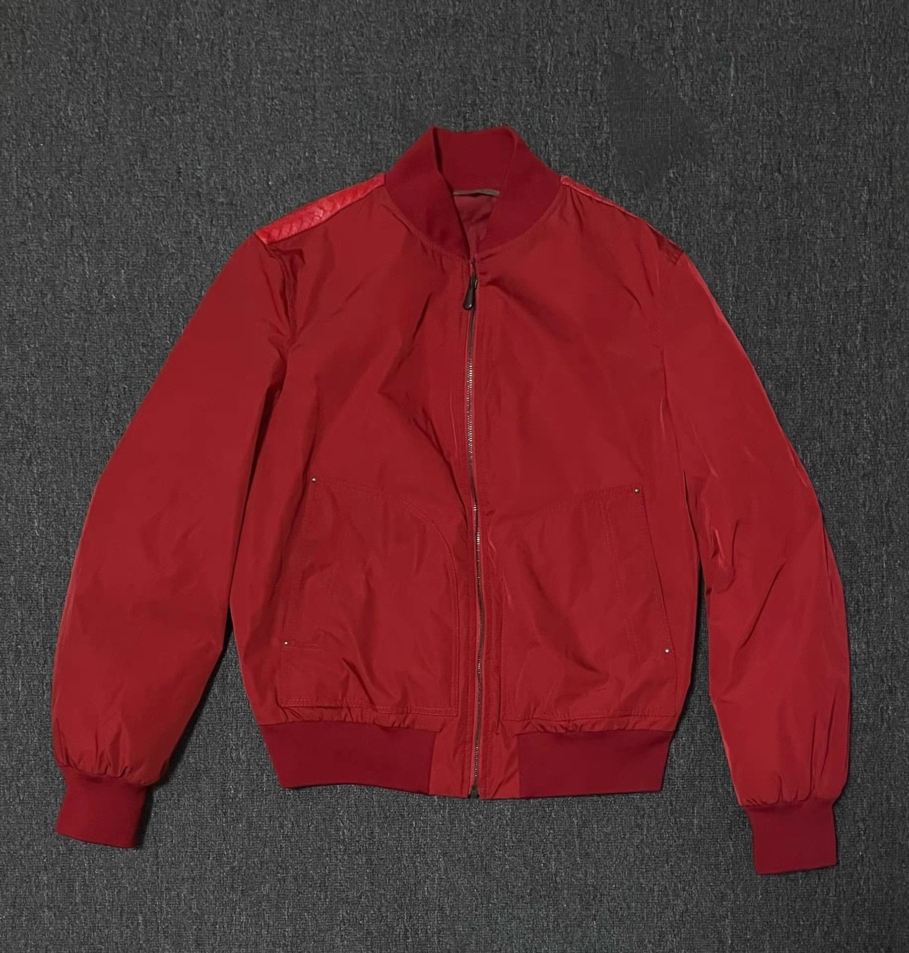 Bottega Veneta Red Bomber Jacket with Zip Closure - Size M Size US M / EU 48-50 / 2 - 1 Thumbnail