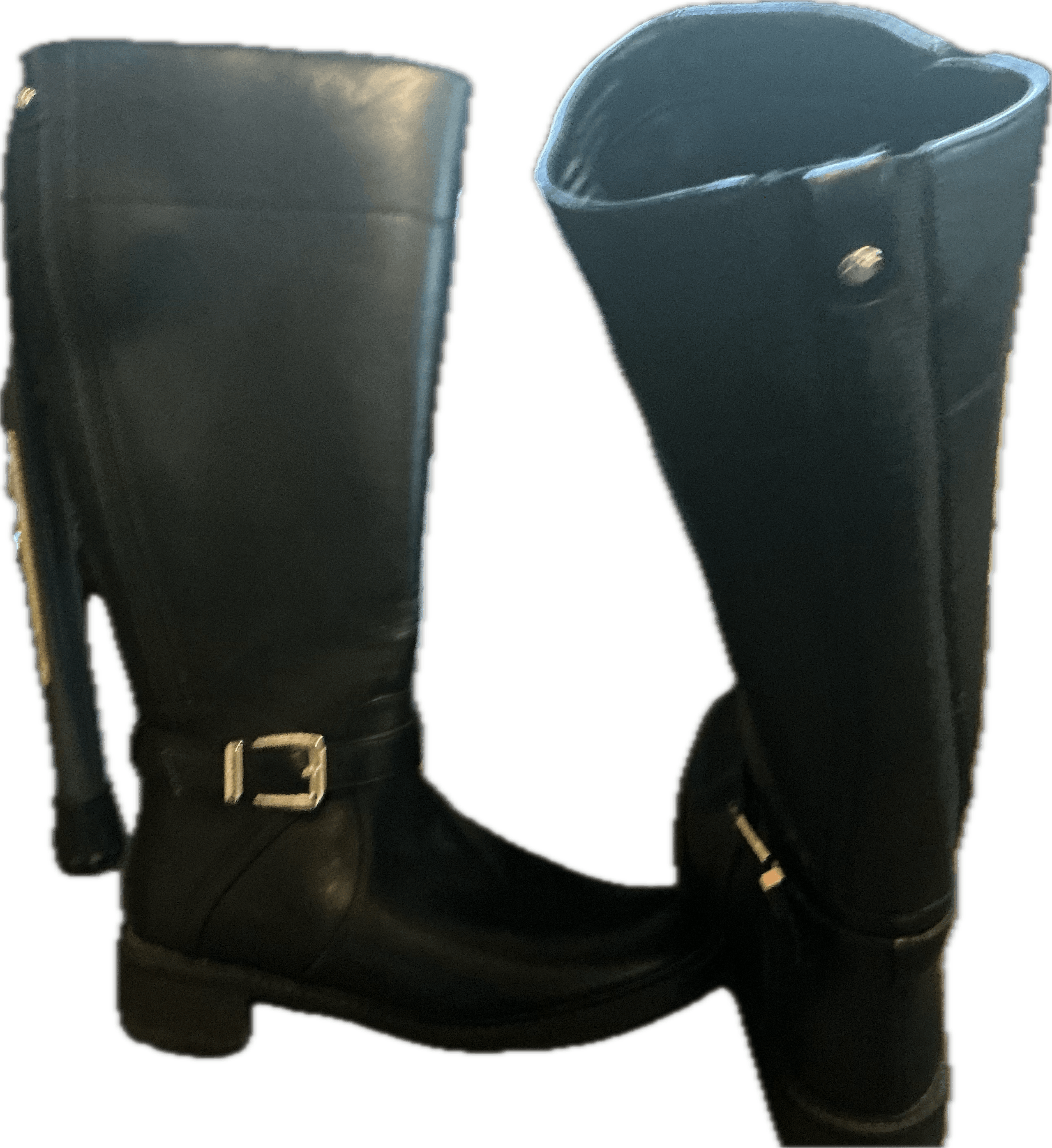 Other Kelly & Katie Black Leather Knee-High Boots 7.5 Size US 7.5 / IT 37.5 - 1 Thumbnail