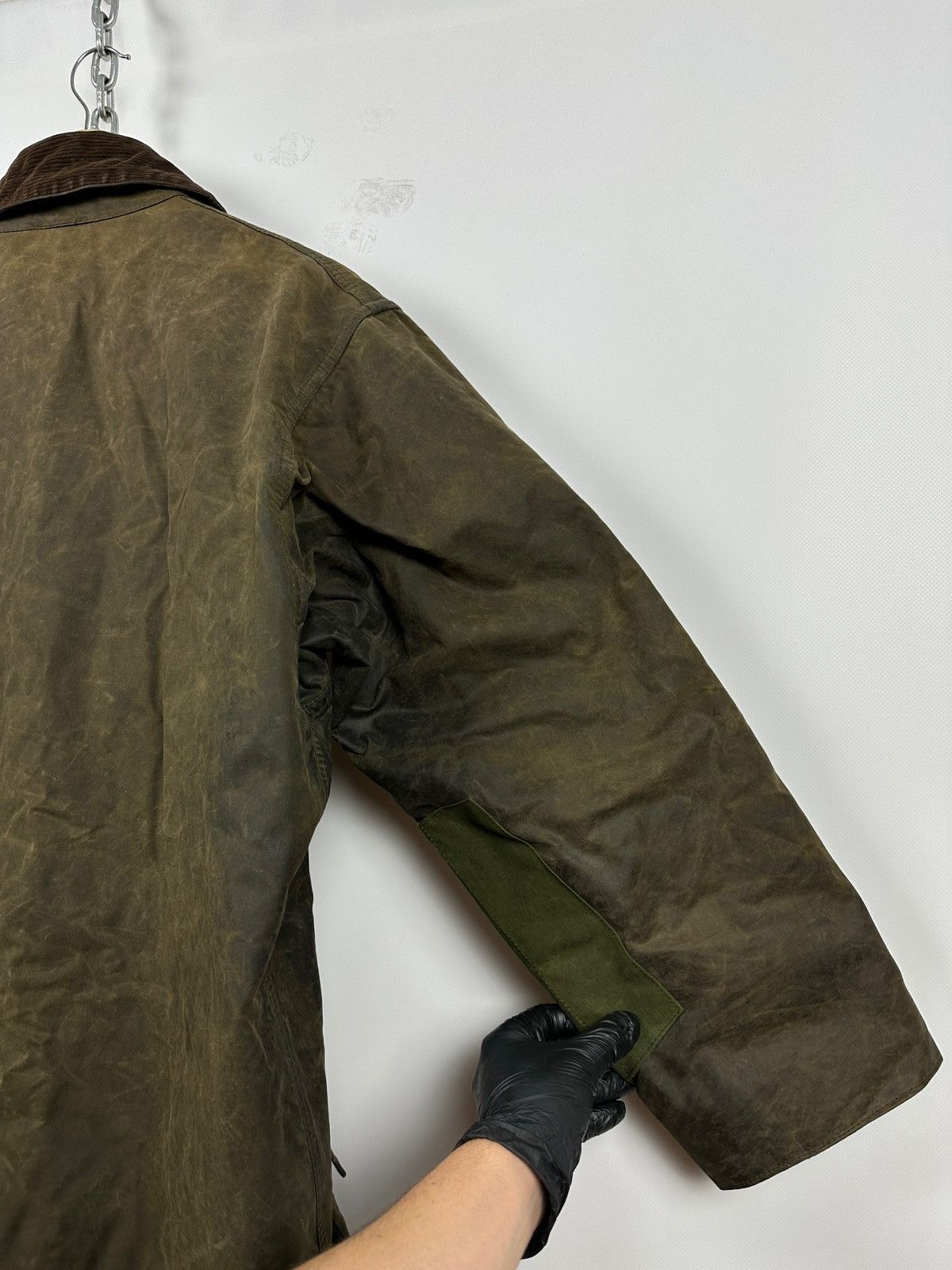 Barbour Vintage Barbour Northumbria Olive Green Waxed Coat Jacket Size US XL / EU 56 / 4 - 21 Thumbnail