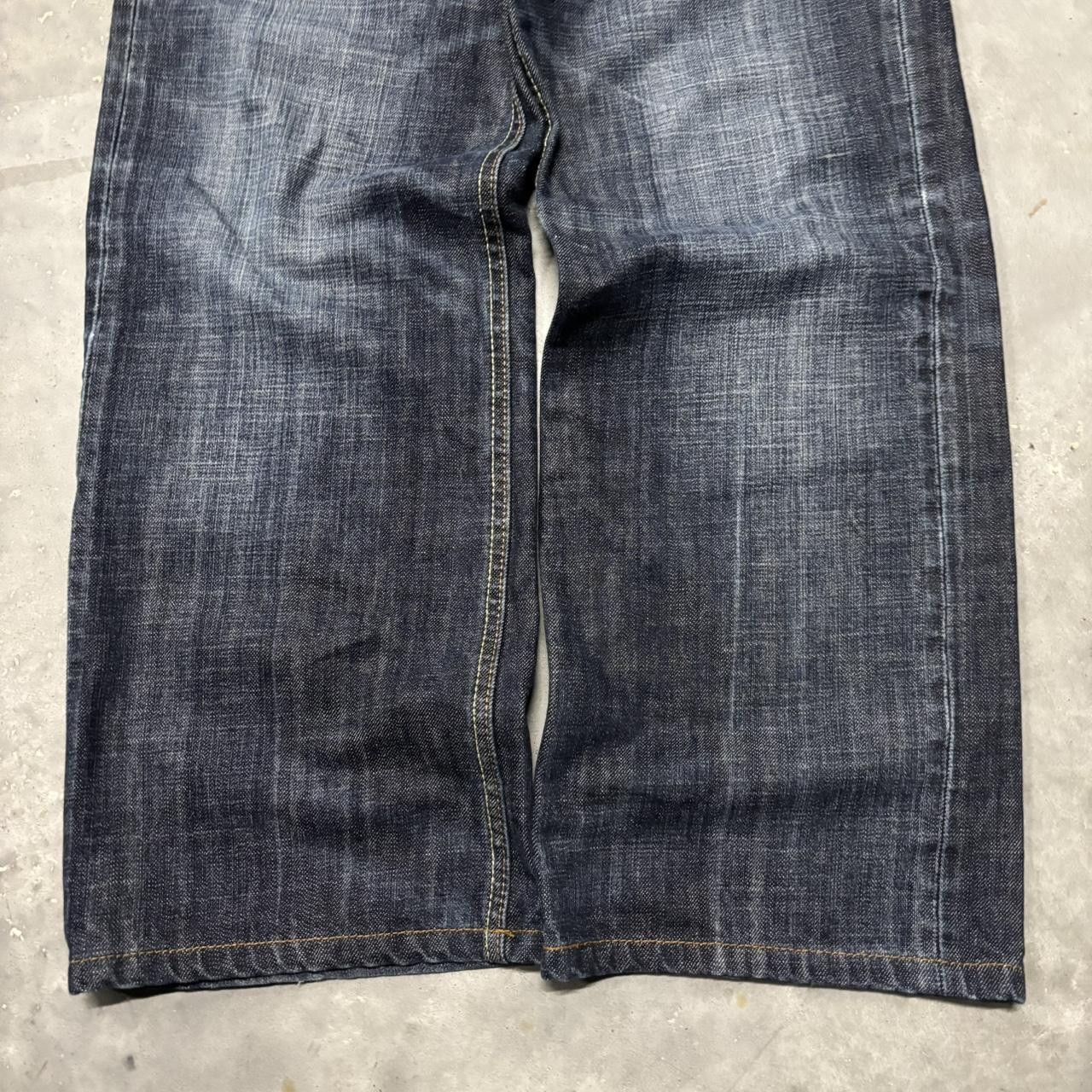 Japanese Brand × Vintage Crazy Vintage Y2K/2000s Grunge Dark Wash Skater Denim Jeans! Size US 33 - 6 Thumbnail