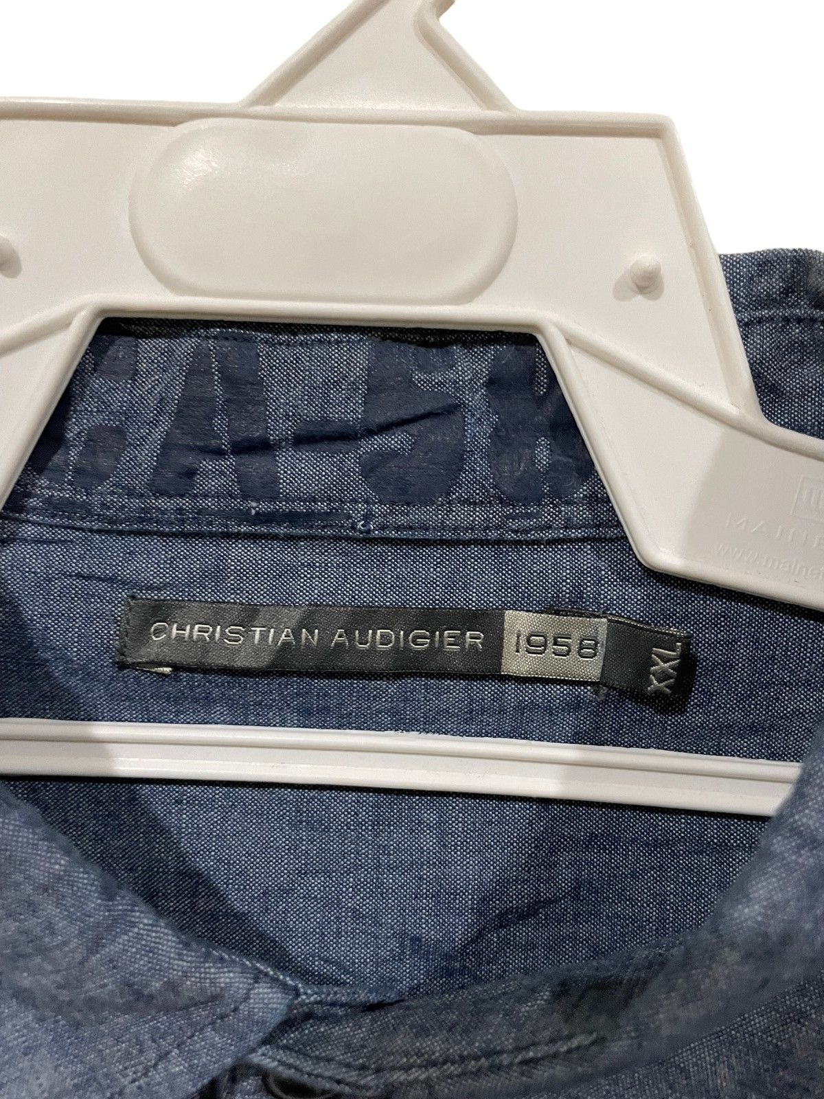 Christian Audigier × Designer Christian Audigier USN Inspired Stencil Chambray Shirts Size US XXL / EU 58 / 5 - 10 Thumbnail