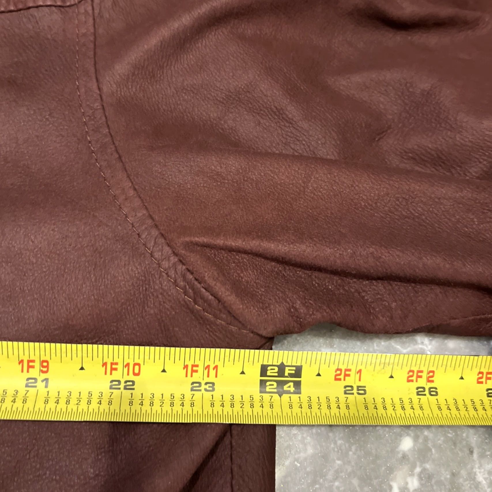 Vera Pelle VINTAGE Vera Pelle Jacket Women 52 Burgundy Gray Faux Leather Viscose Lining Basic Jacket Size XXL / US 16-18 / IT 52-54 - 3 Thumbnail