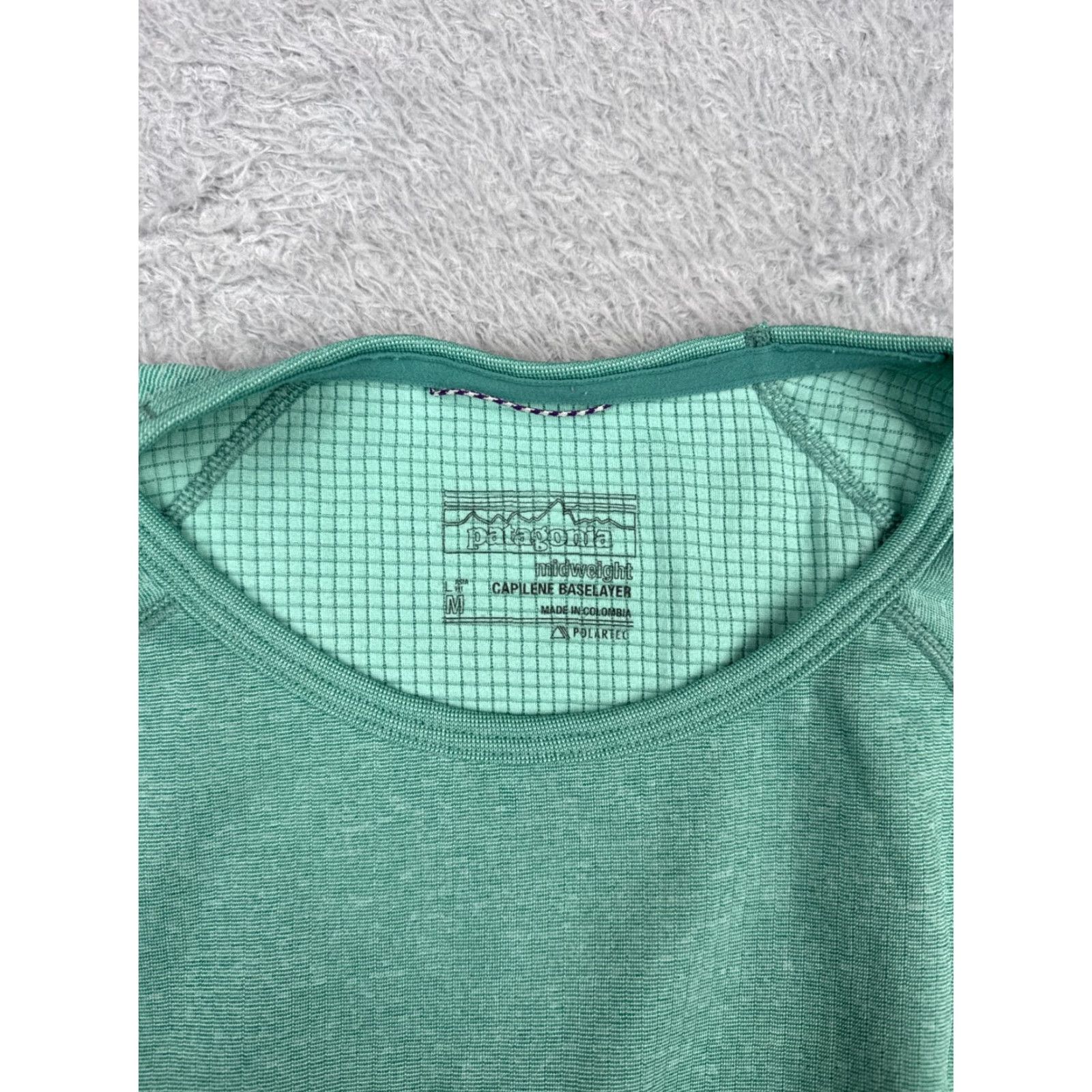 Patagonia Patagonia Shirt Womens Medium Teal Capilene Midweight Crew Baselayer Long Sleeve Shirt Size M / US 6-8 / IT 42-44 - 4 Thumbnail