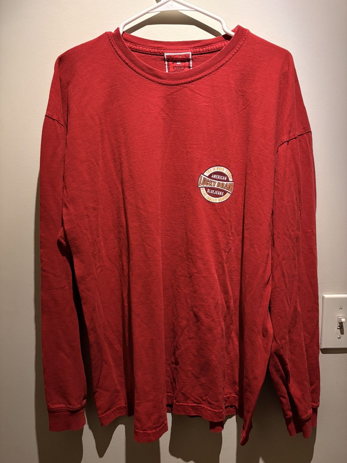 Lucky Brand × Vintage Vintage 90s Lucky Brand Long Sleeve T Size US L / EU 52-54 / 3 - 1 Thumbnail