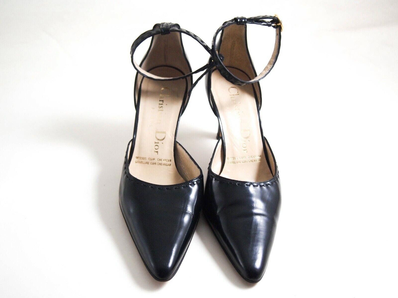 Dior Dior Mid Heel Sandal Pointy Toe Black US 5.5 EU 36 Size US 6 / IT 36 - 3 Thumbnail