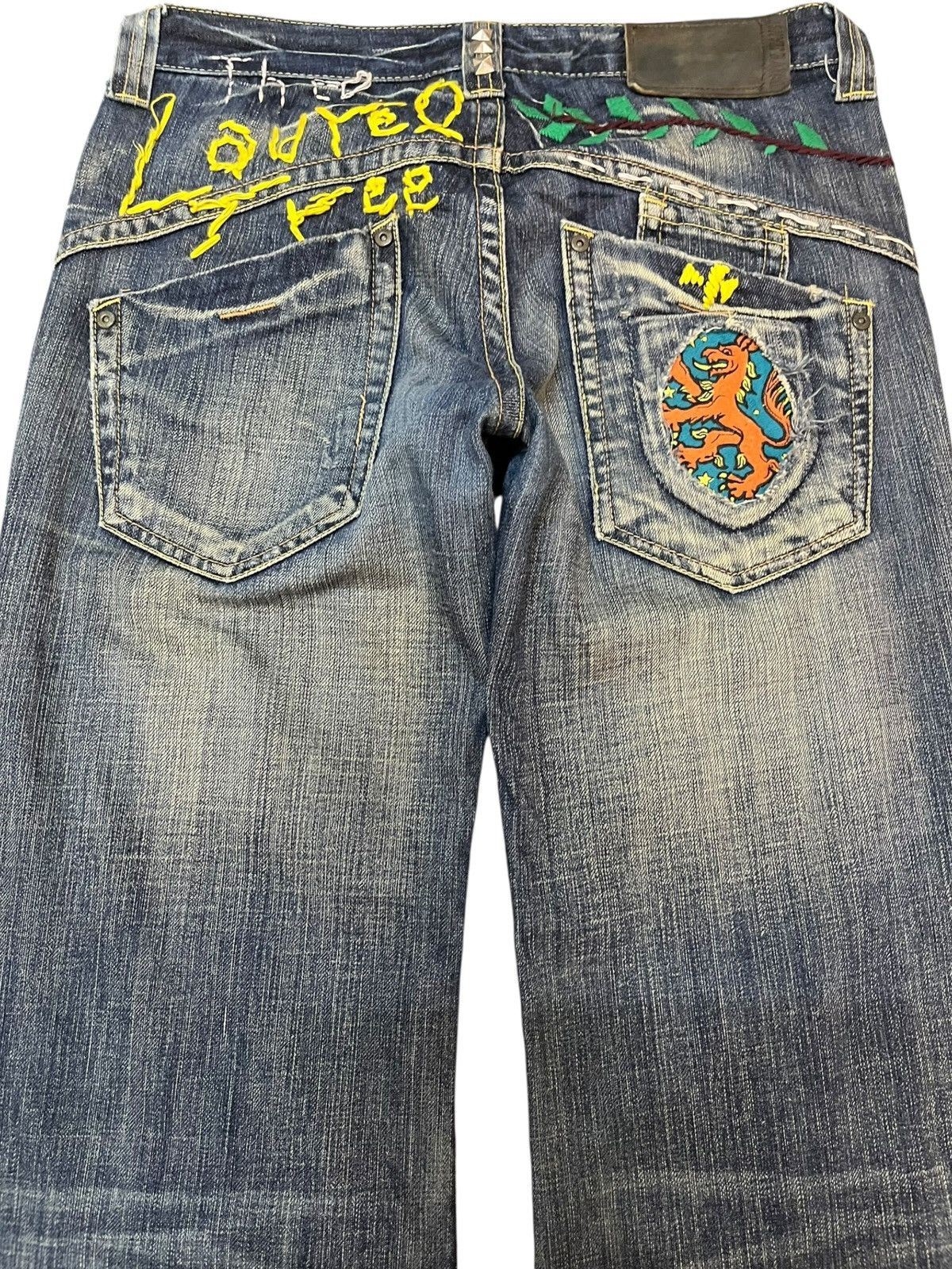 If Six Was Nine × Seditionaries Vintage Drive Jeans Flare Bootcut Embroidery Denim Size US 30 / EU 46 - 2 Thumbnail