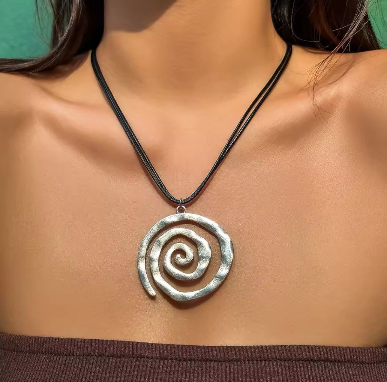 Jewelry Ethnic Creative Big Spiral Conch Pendant Necklace Size ONE SIZE - 1 Thumbnail