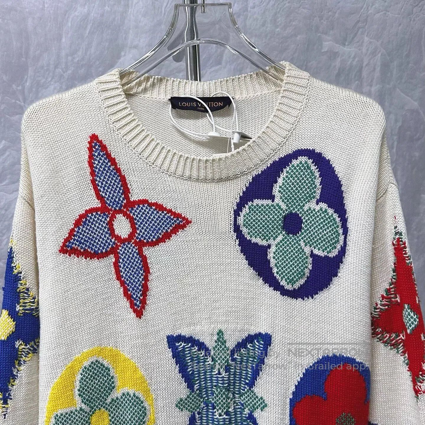 Louis Vuitton louis vuitton floral crew neck sweater. Size M / US 6-8 / IT 42-44 - 2 Thumbnail