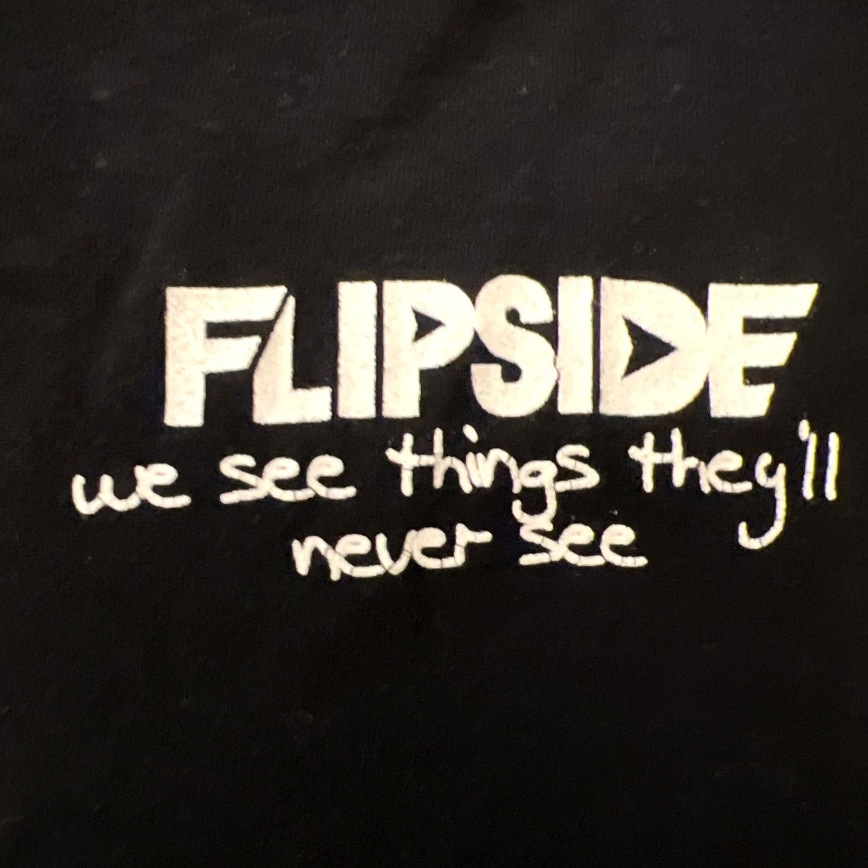 American Apparel RARE OOP 90’s Flipside Magazine Fanzine Promo Shirt L Black Cotton Knit Logo Punk Rock 90s Grunge Mens Size US L / EU 52-54 / 3 - 2 Thumbnail