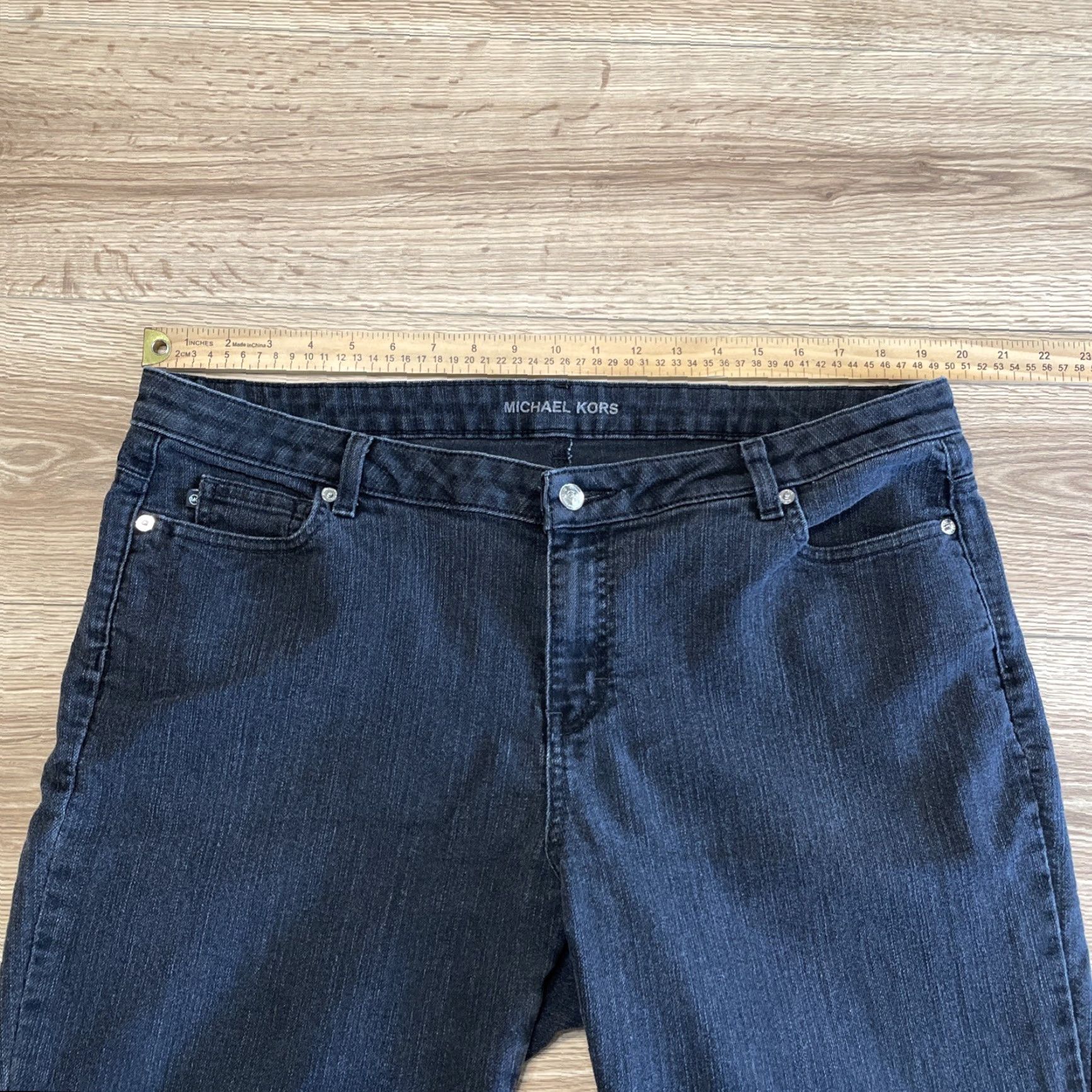 Michael Kors Michael Kors Jeans Womens 18W Black Mid Rise Straight Leg Denim Pants Stretch Size 40" / US 18 - 4 Thumbnail