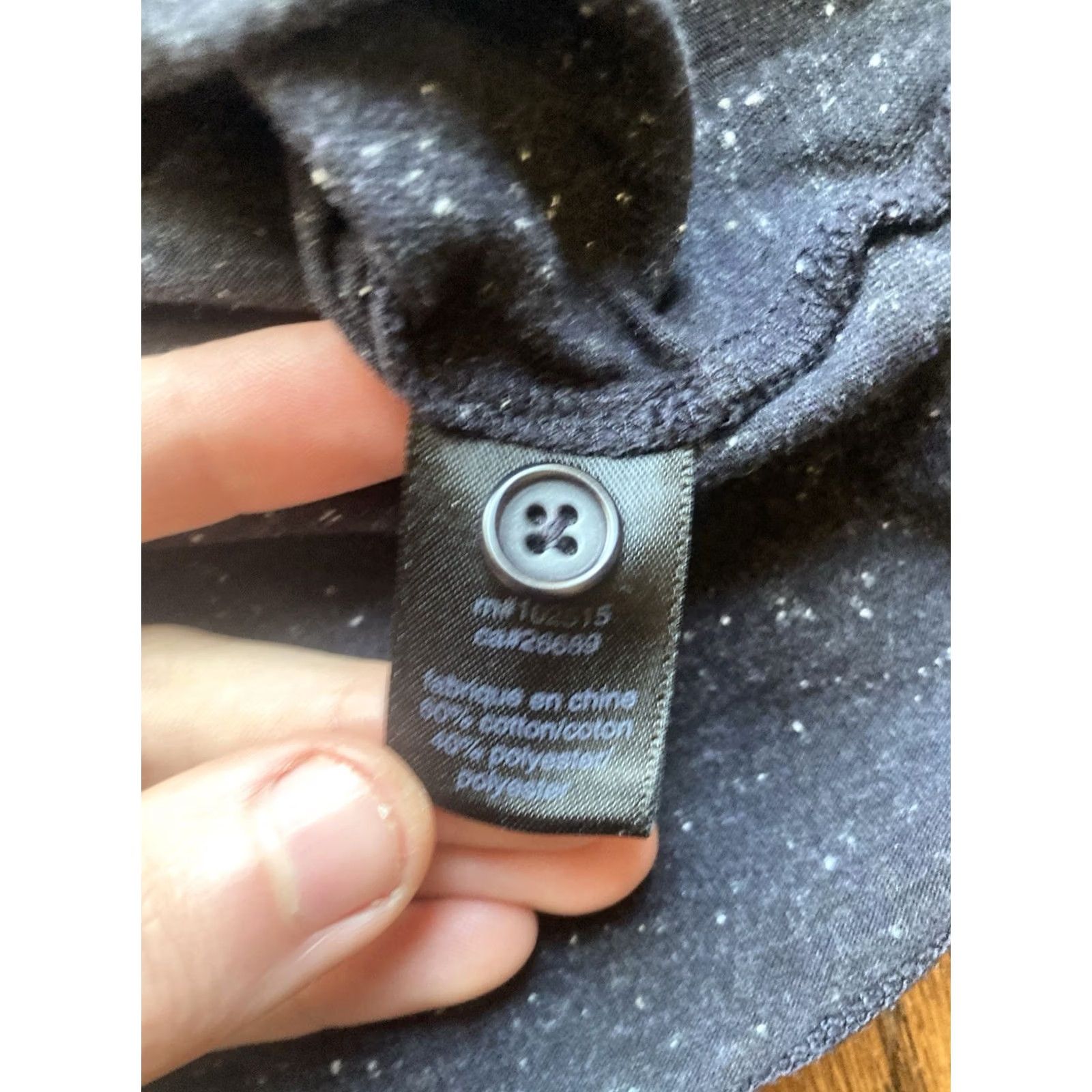 John Varvatos John Varvatos USA Polo Shirt Mens Size Medium Dark Gray Speckled Front Pocket Size US M / EU 48-50 / 2 - 6 Thumbnail