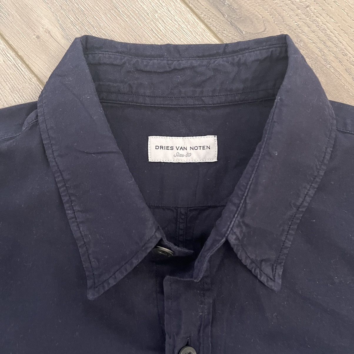 Dries Van Noten Dries Van Noten Navy Shirt Size US M / EU 48-50 / 2 - 2 Thumbnail