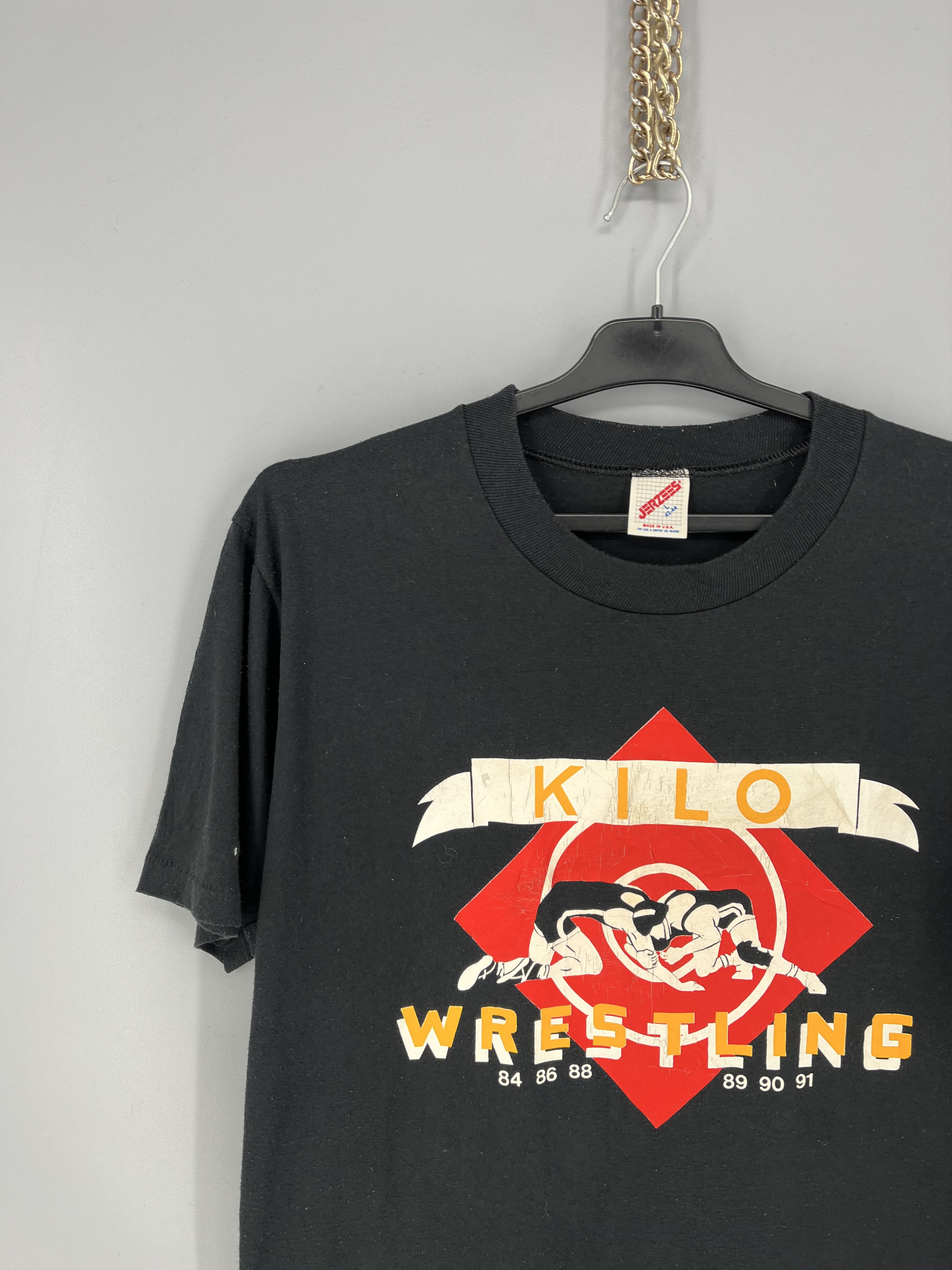 Vintage Vintage 90s Kilo School District Wrestling T-Shirt Size US L / EU 52-54 / 3 - 4 Thumbnail