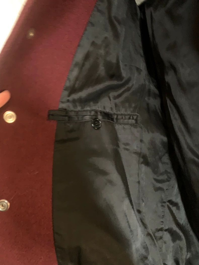 Saint Laurent Paris Saint Laurent Paris Saint Laurent Burgundy Wool Varsity Ja Size US L / EU 52-54 / 3 - 4 Thumbnail