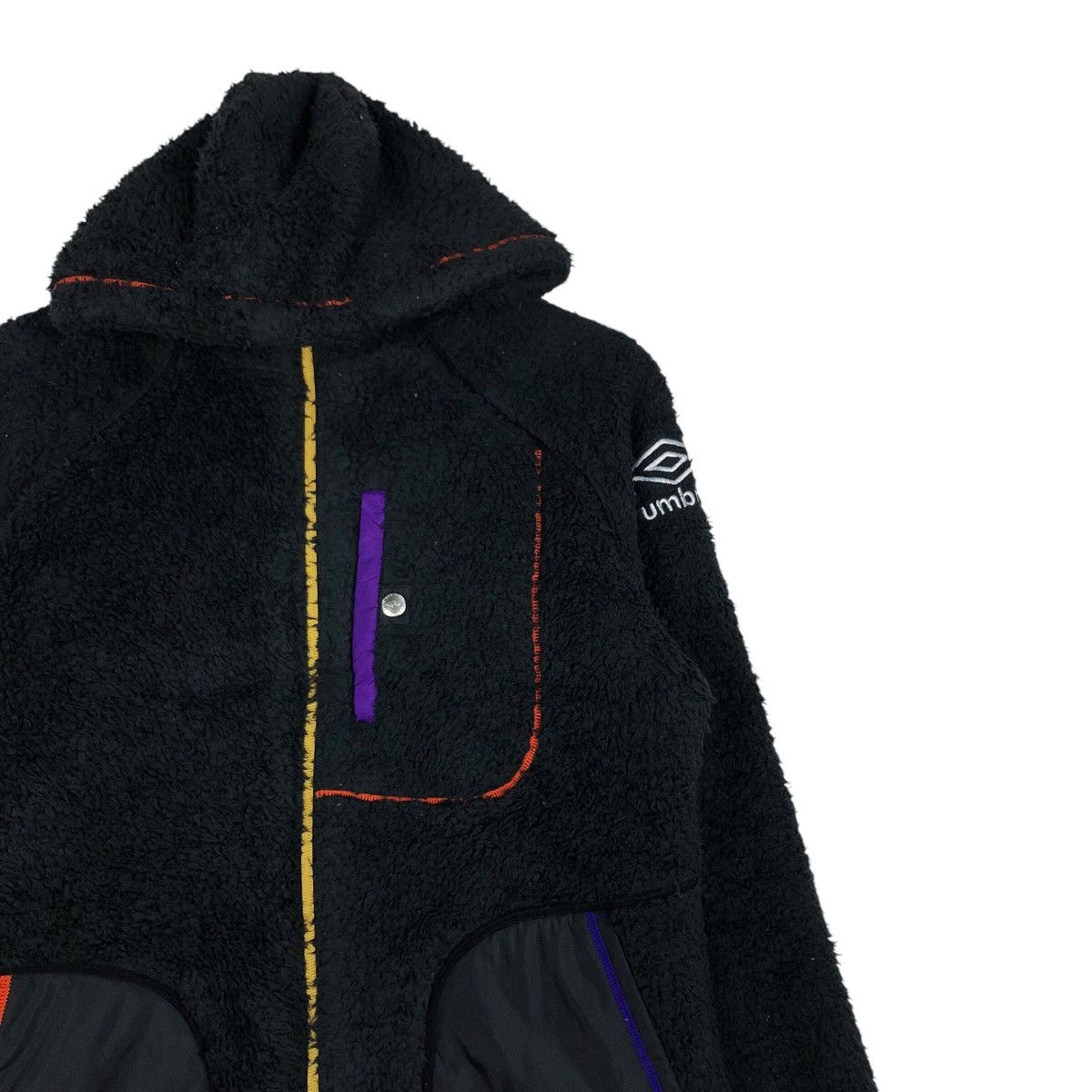 Japanese Brand 📌Bomber Jacket Fleece Sherpa Umbro Multi Colour Design Size US L / EU 52-54 / 3 - 7 Thumbnail