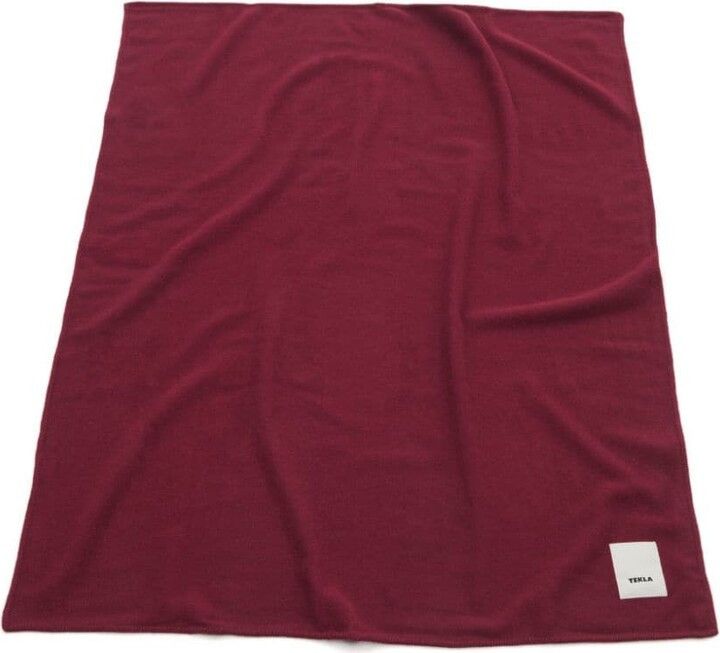 Tekla o1mle0325 Size: OS / Unisex Pure New Wool Blanket Bordeaux Size ONE SIZE - 3 Thumbnail