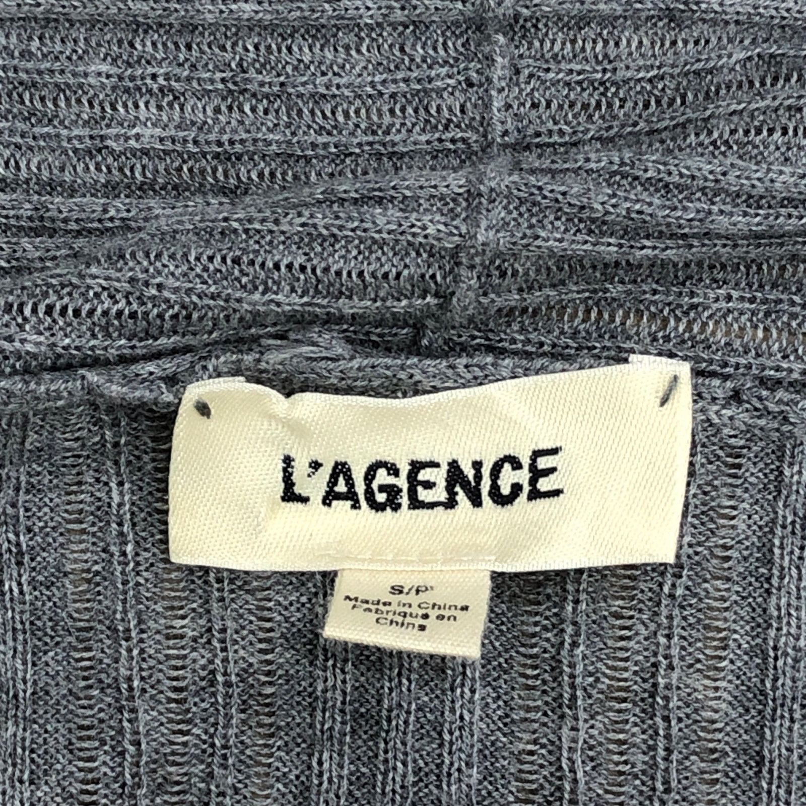 L'AGENCE L'Agence Sz S Cardigan Cashmere Silk Cotton Primrose Plisse Size S / US 4 / IT 40 - 12 Thumbnail