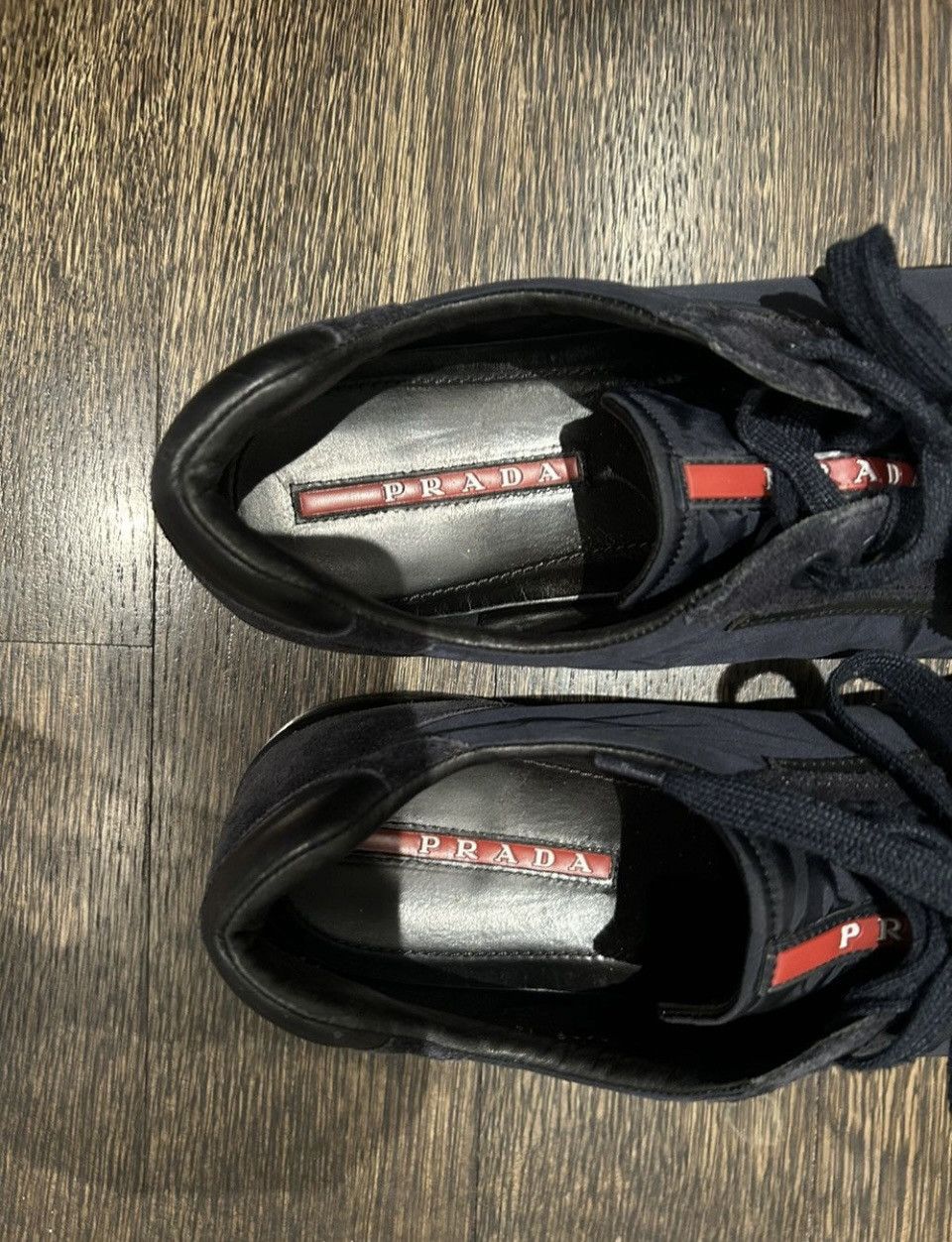 Prada PRADA Suede Leather Nylon Sneakers Size US 12 / EU 45 - 2 Thumbnail