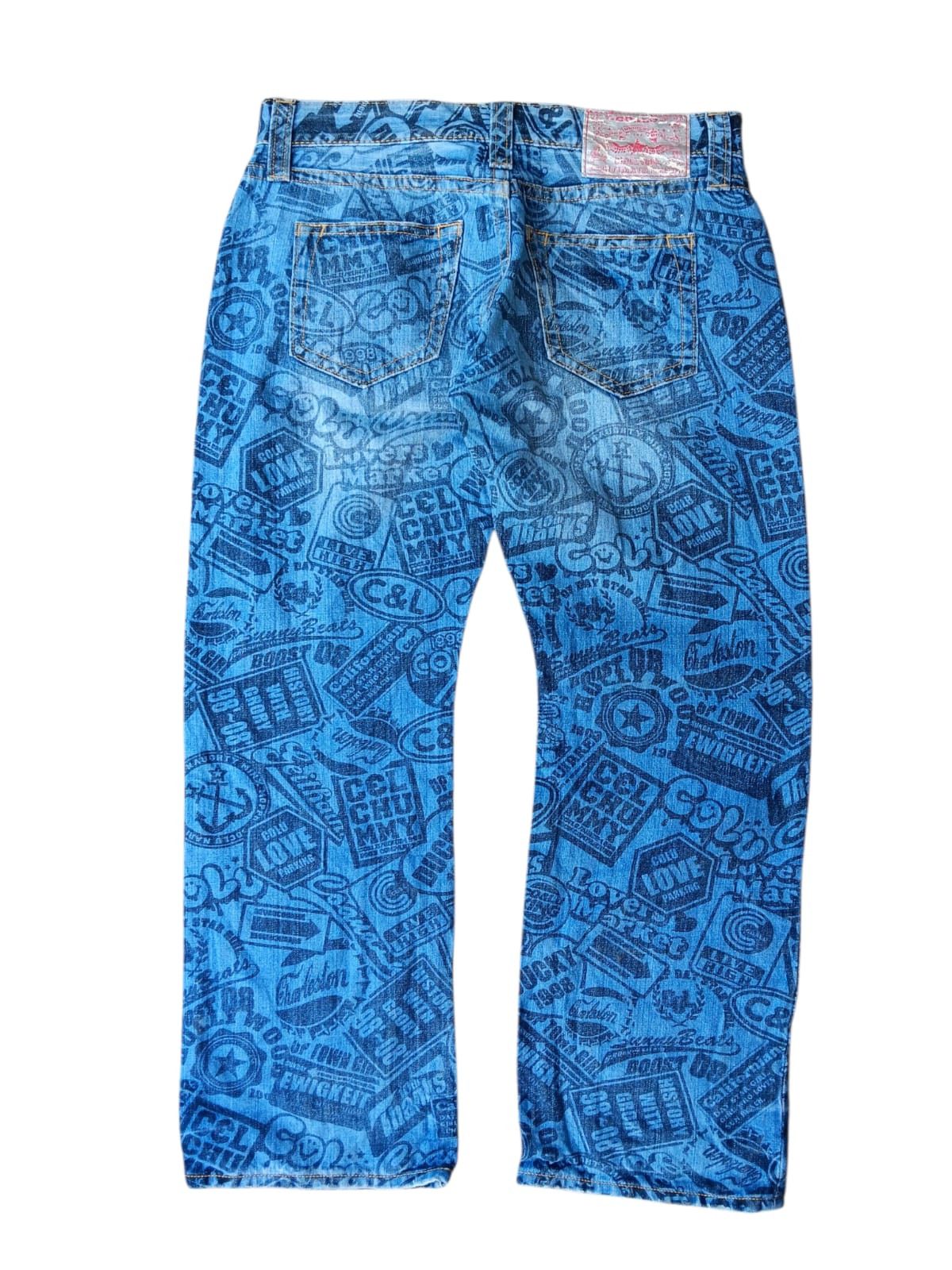 Hysteric Glamour Co&Lu alloverprint blue denim Size US 33 - 7 Thumbnail