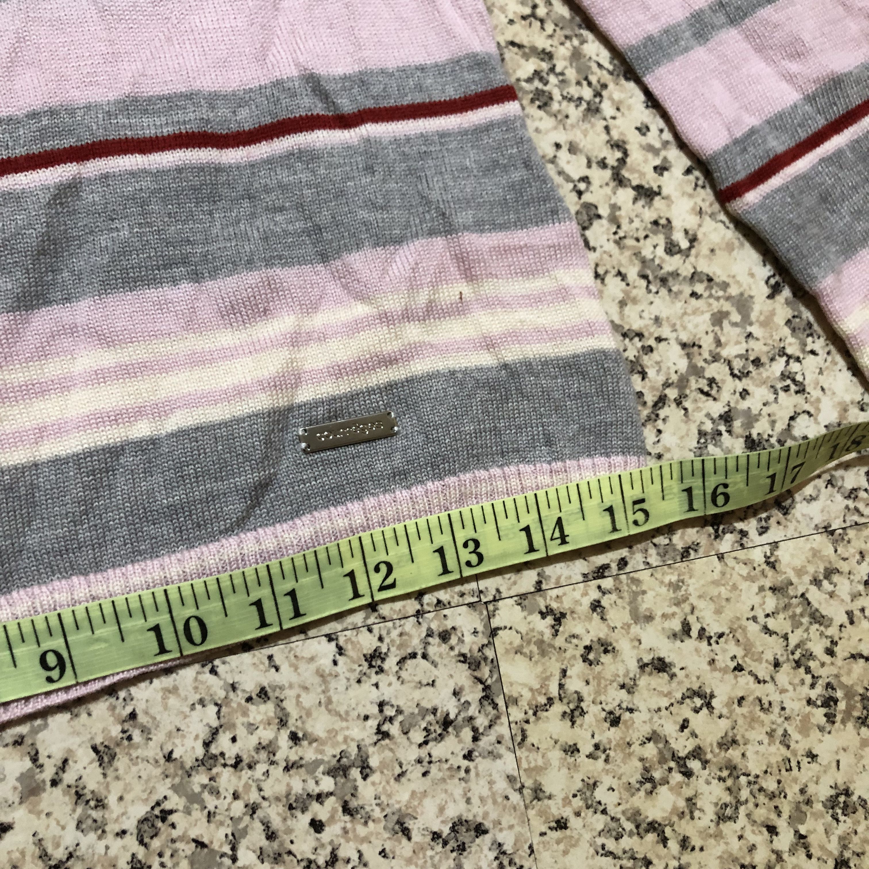 Courreges Vintage Courrèges Paris Striped Turtleneck Wool Knit Sweater Size S / US 4 / IT 40 - 21 Thumbnail