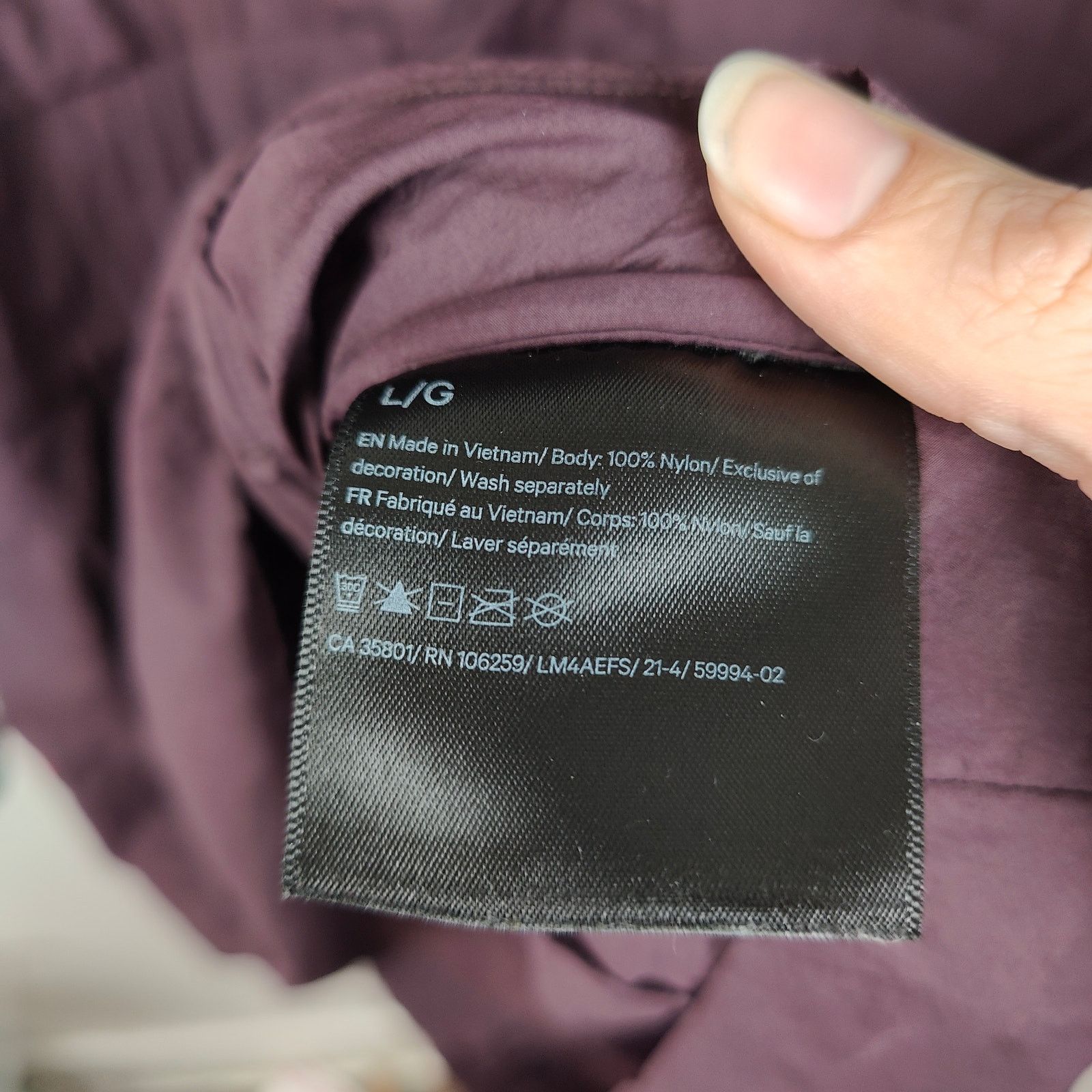 Lululemon Lululemon lab Packable Anorak Pelt Jacket Large Purple Hood Size US L / EU 52-54 / 3 - 8 Thumbnail