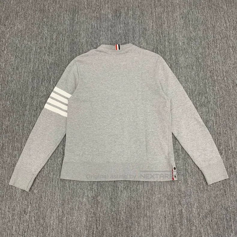 Thom Browne Thom Browne Gray four stripe hoodie Size US XXL / EU 58 / 5 - 2 Thumbnail