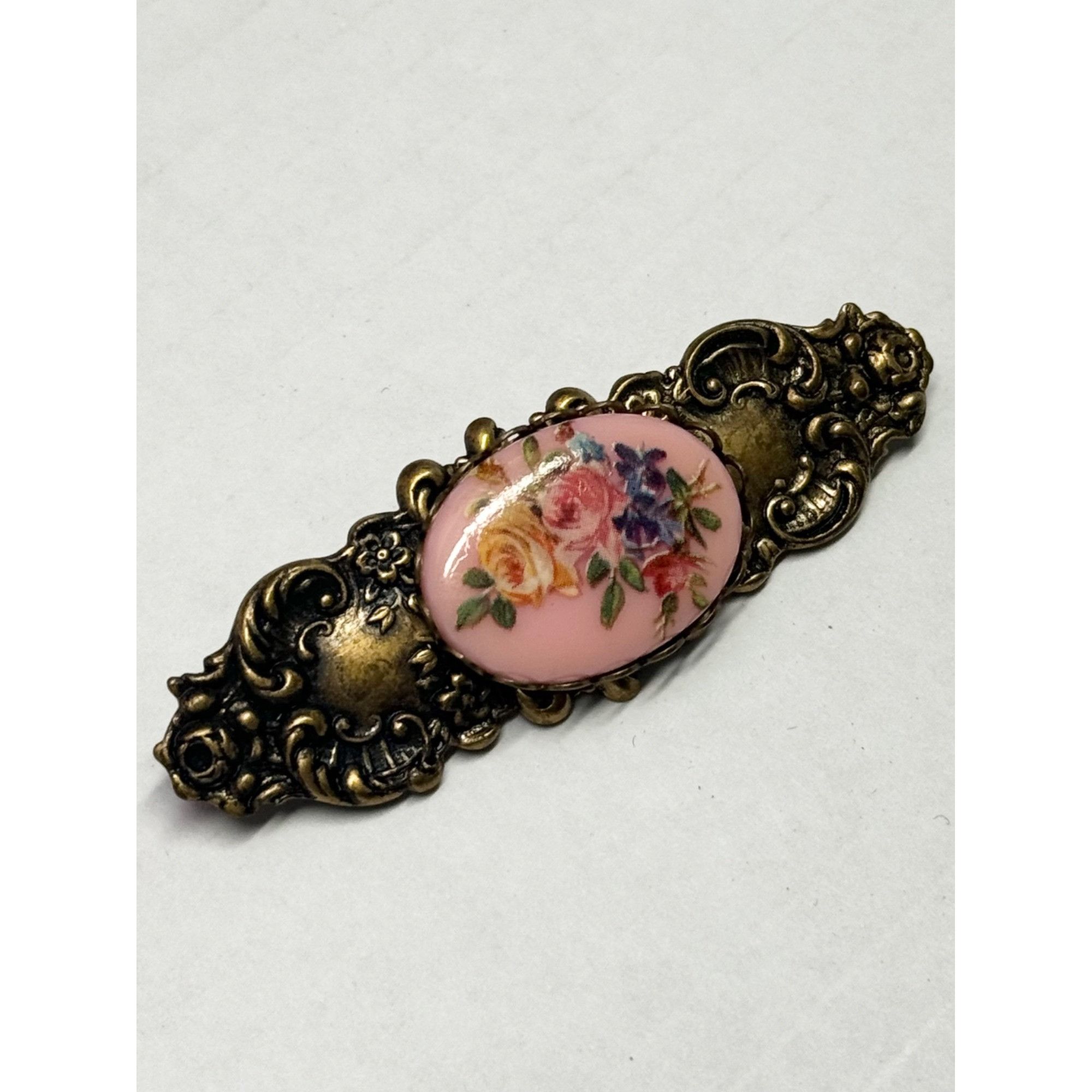 Vintage Vintage pink floral brooch pin Size ONE SIZE - 4 Thumbnail