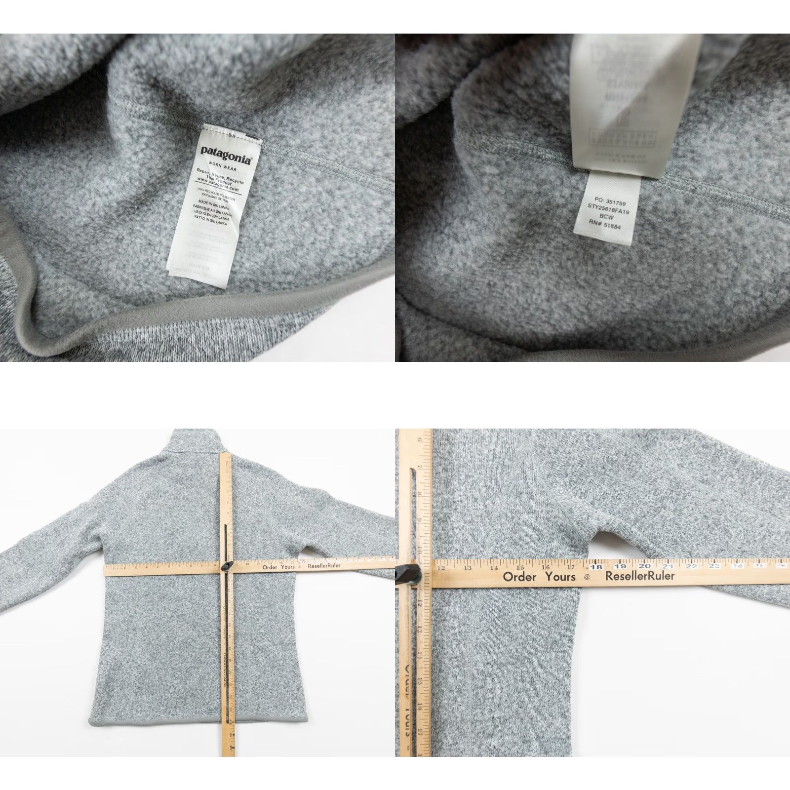 Patagonia Patagonia Better Sweater Womens Small Gray 1/4 Zip Pullover Fleece Casual Ladies Size S / US 4 / IT 40 - 8 Thumbnail