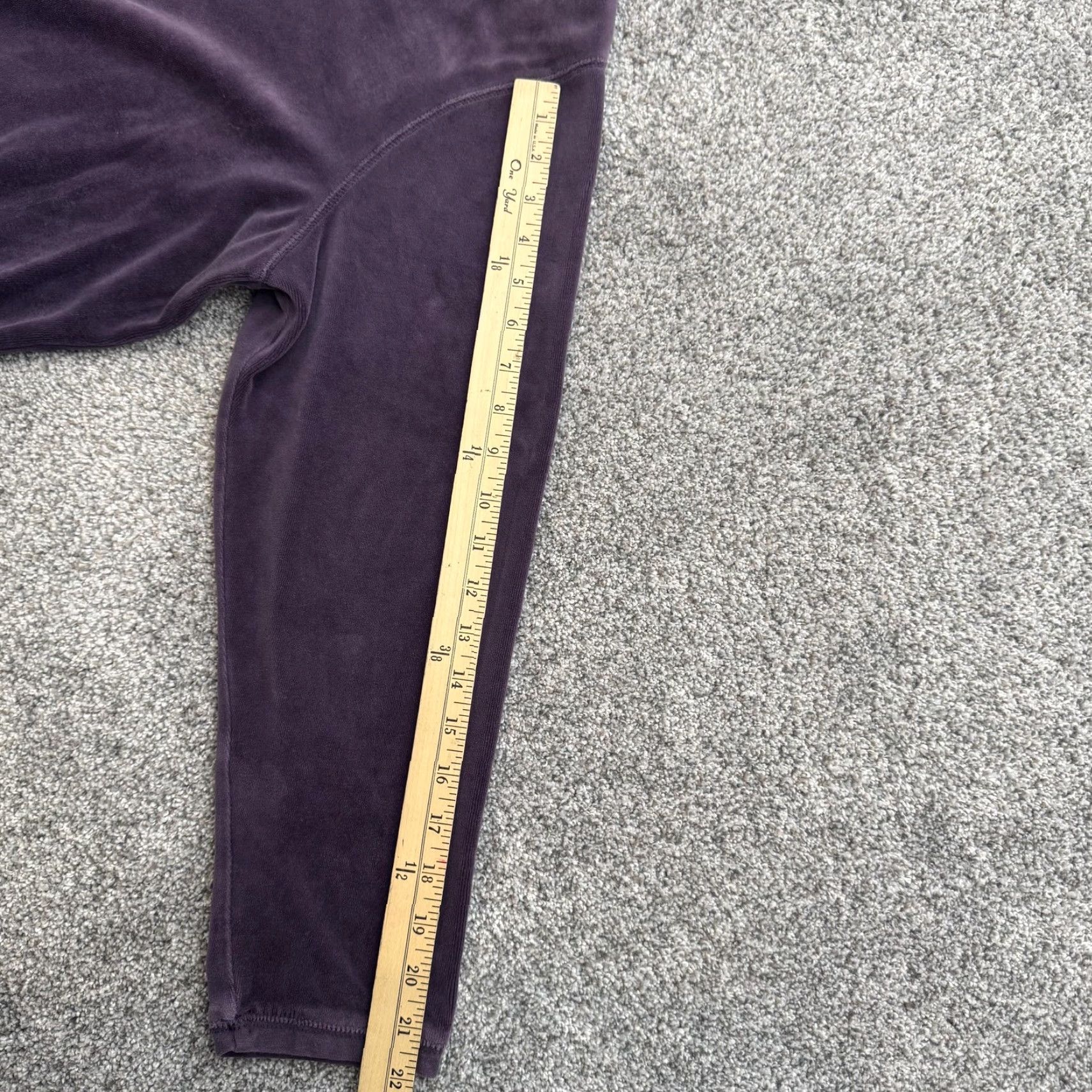 Denim & Co. Denim & Co Sweater 1X Plus Velour V-Neck Long Sleeve Purple Womens Whimsigoth Casual Chic Size XL / US 12-14 / IT 48-50 - 7 Thumbnail