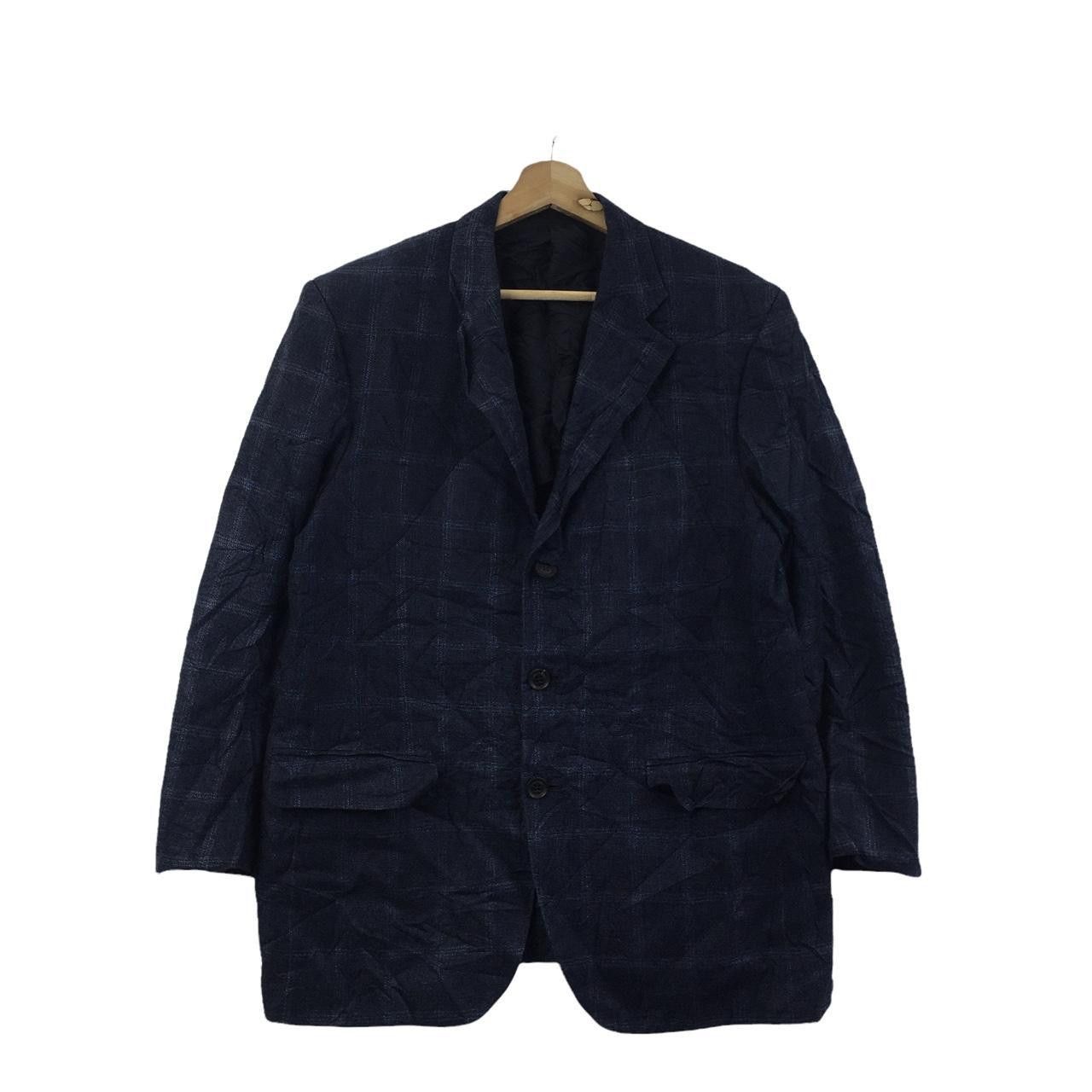 Burberry Vtg BURBERRY LONDON Plaid Checks 3 Button Blue Blazer Sport Size US M / EU 48-50 / 2 - 1 Thumbnail