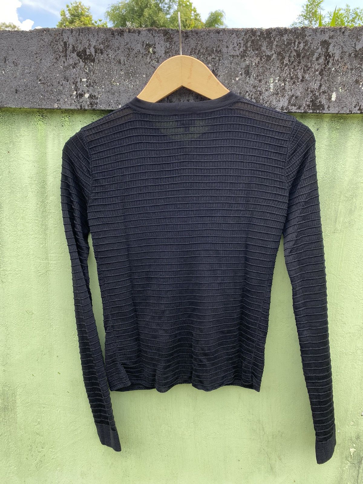 Armani Collezioni Vintage Armani Collezioni Made in Italy Ribbed Knit Cardigan Size S / US 4 / IT 40 - 11 Thumbnail